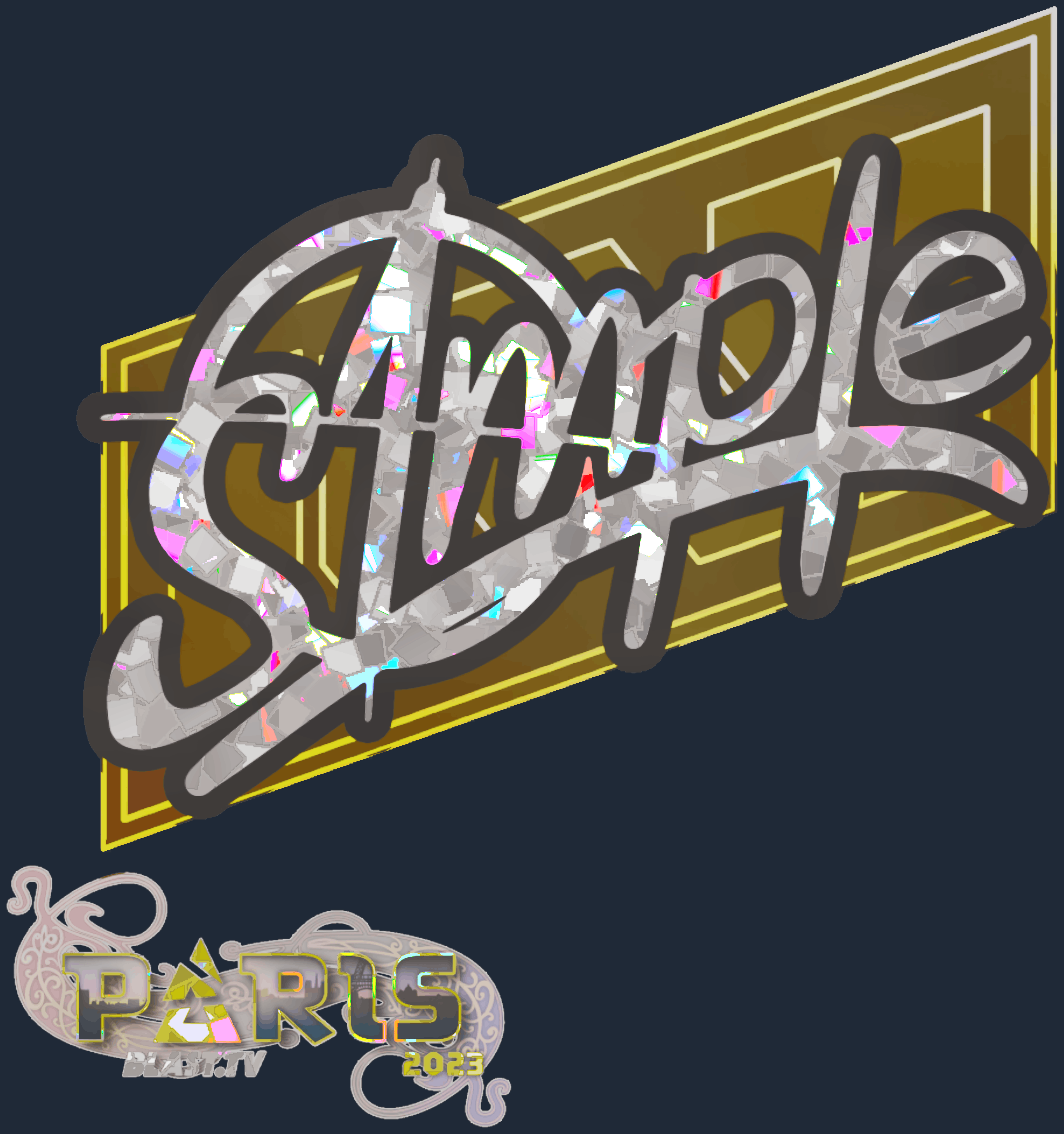 Sticker | s1mple (Glitter) | Paris 2023 Image
