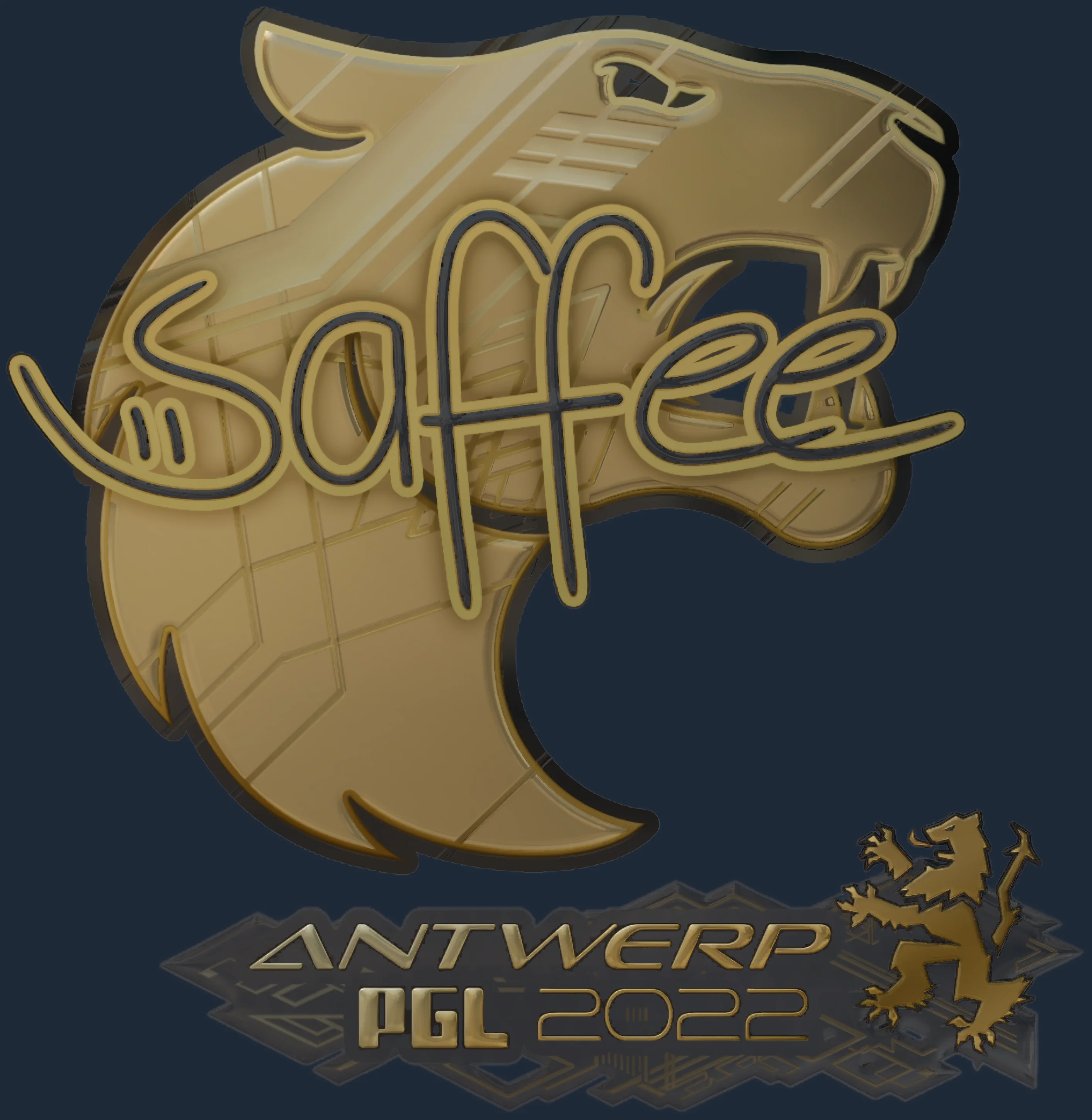 Sticker | saffee (Gold) | Antwerp 2022 Image