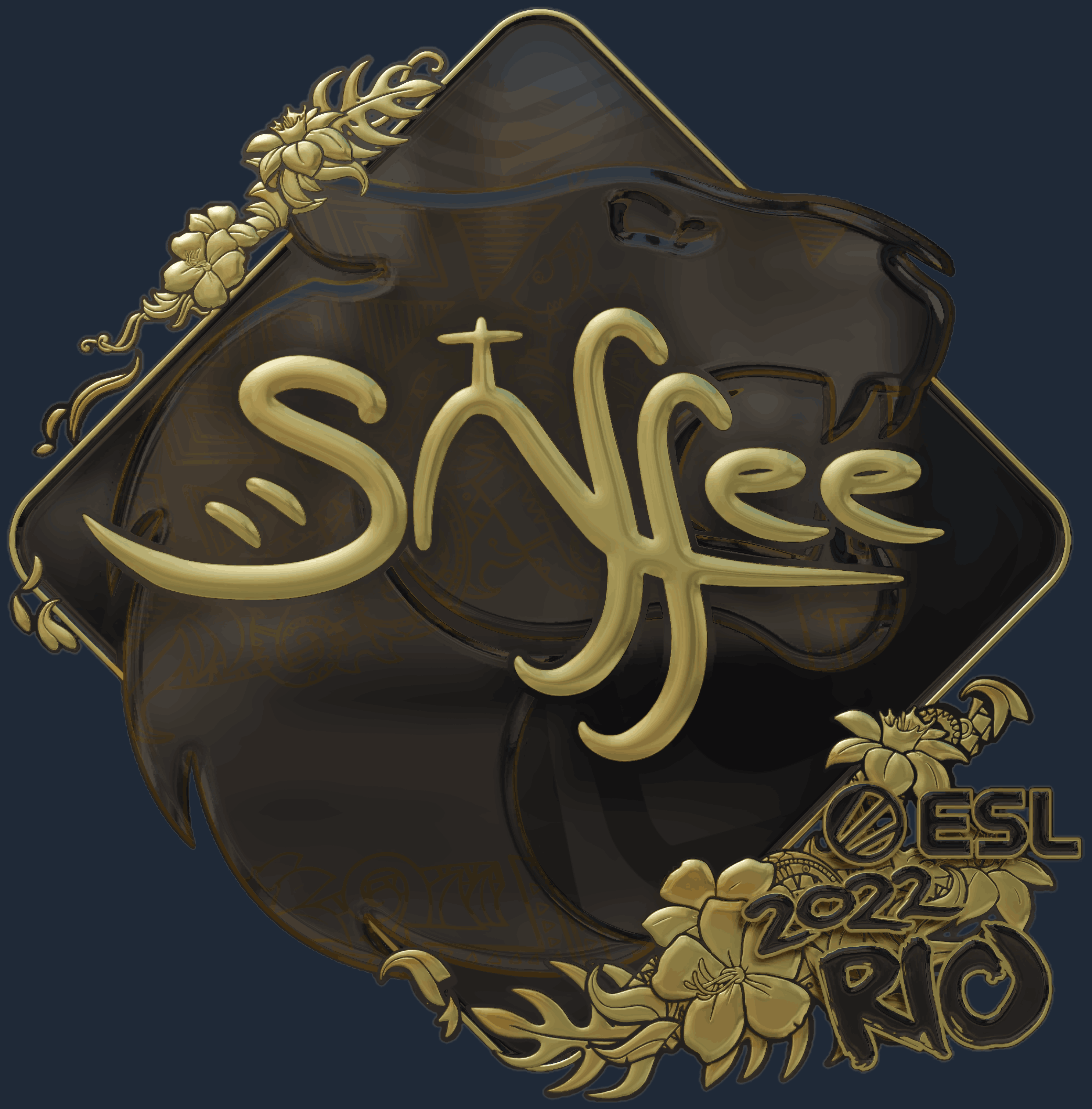 Sticker | saffee (Gold) | Rio 2022 Screenshot