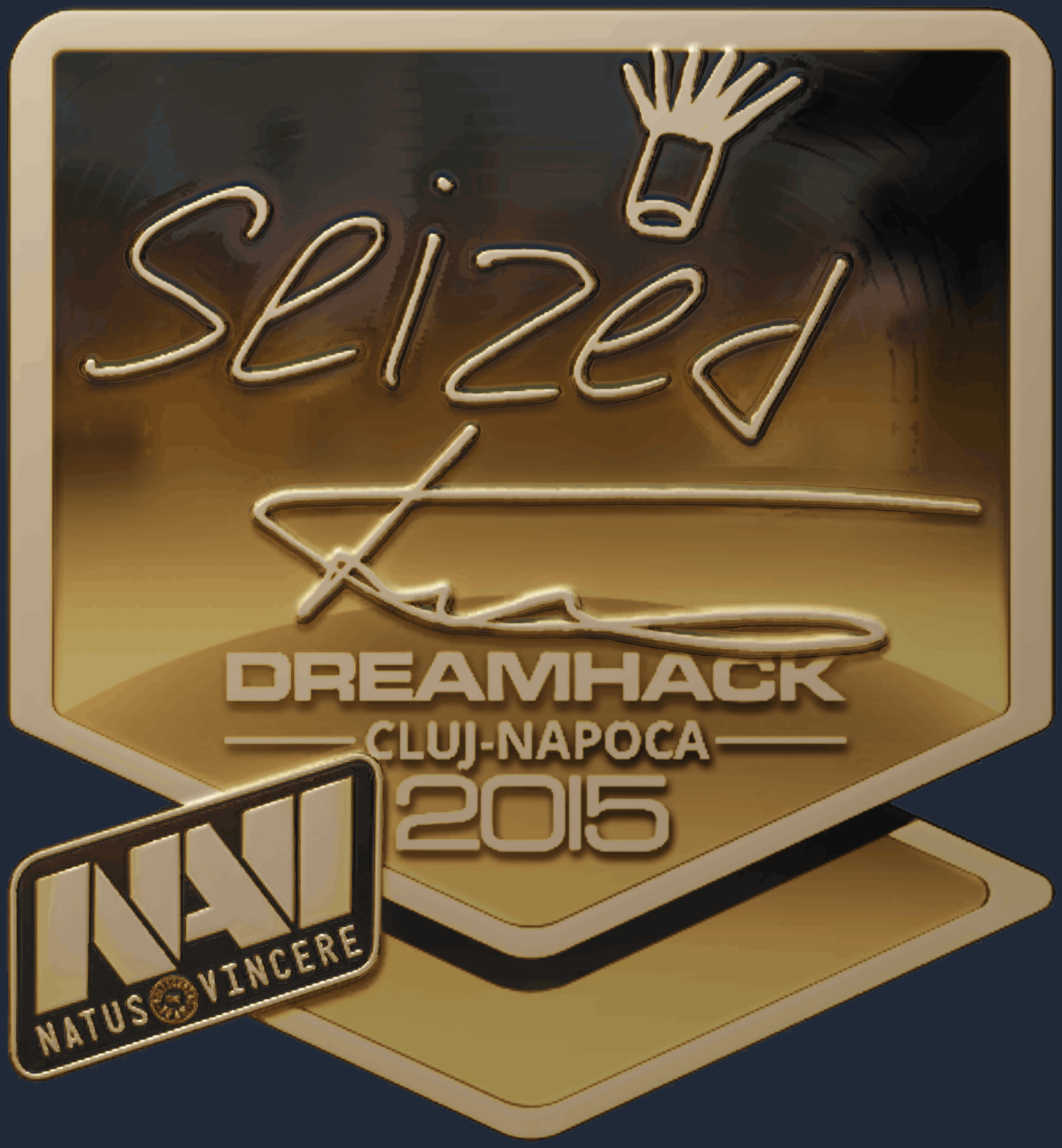 Sticker | seized (Gold) | Cluj-Napoca 2015 Image