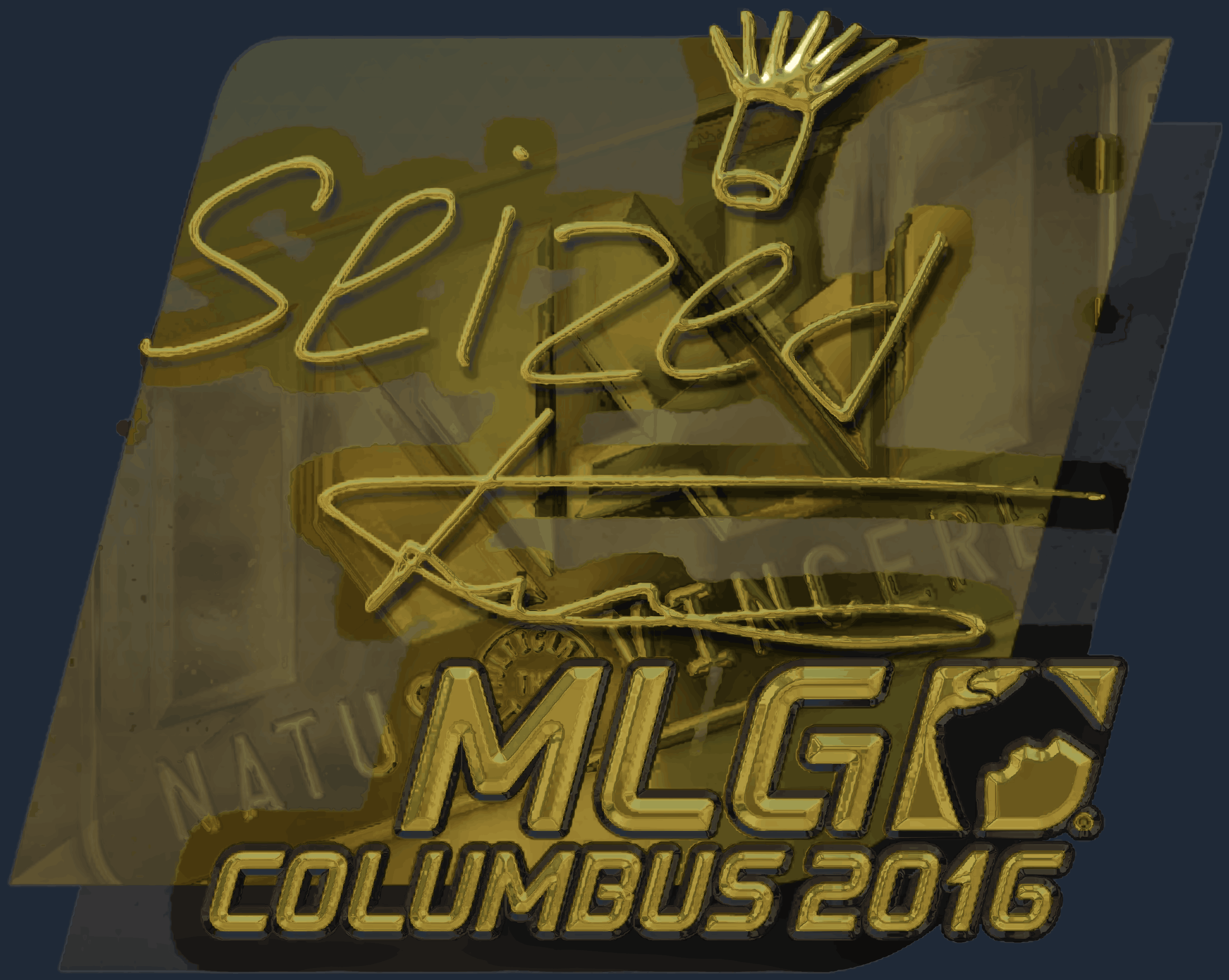 Sticker | seized (Gold) | MLG Columbus 2016 Image