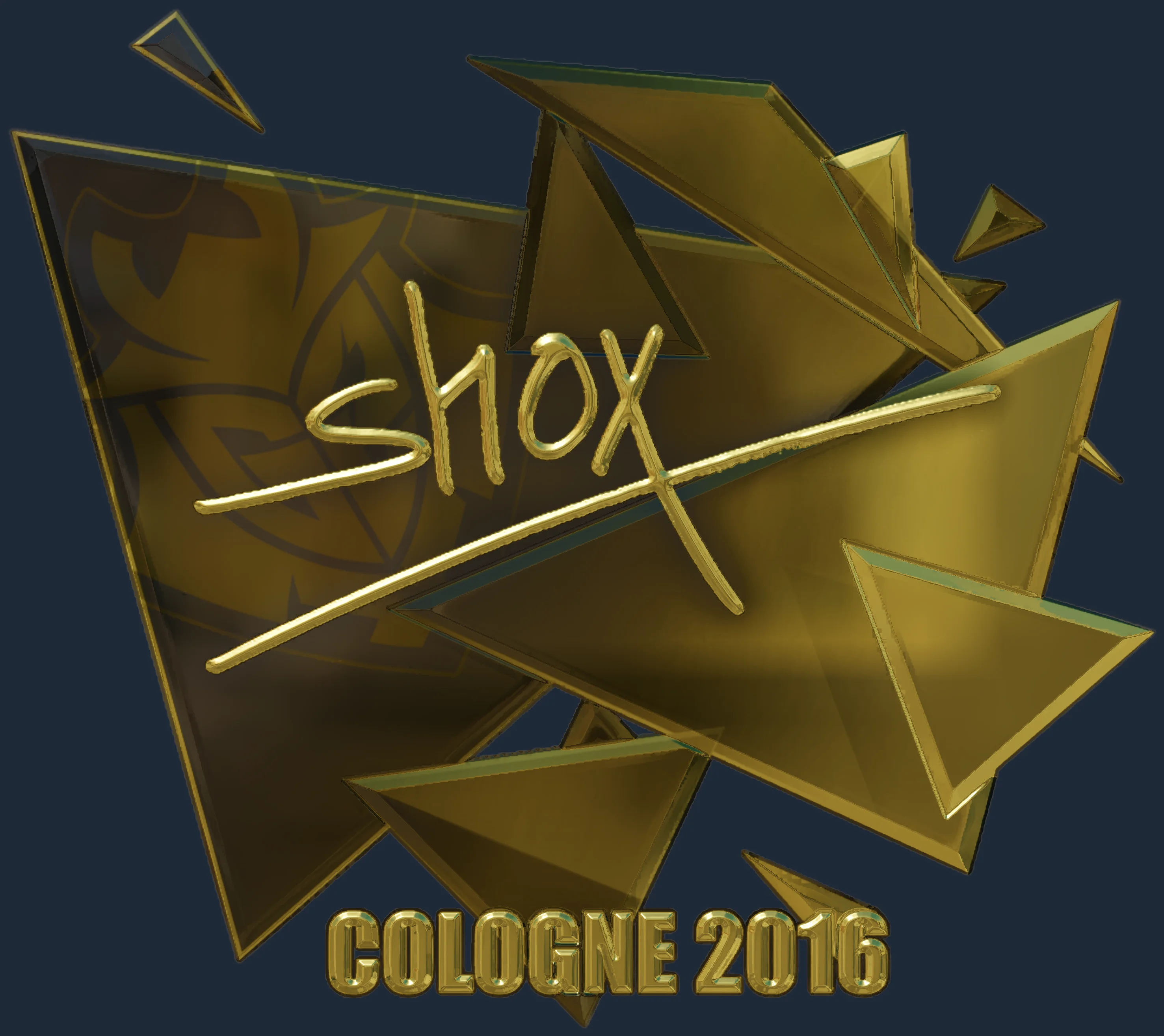 Sticker | shox (Gold) | Cologne 2016 Image