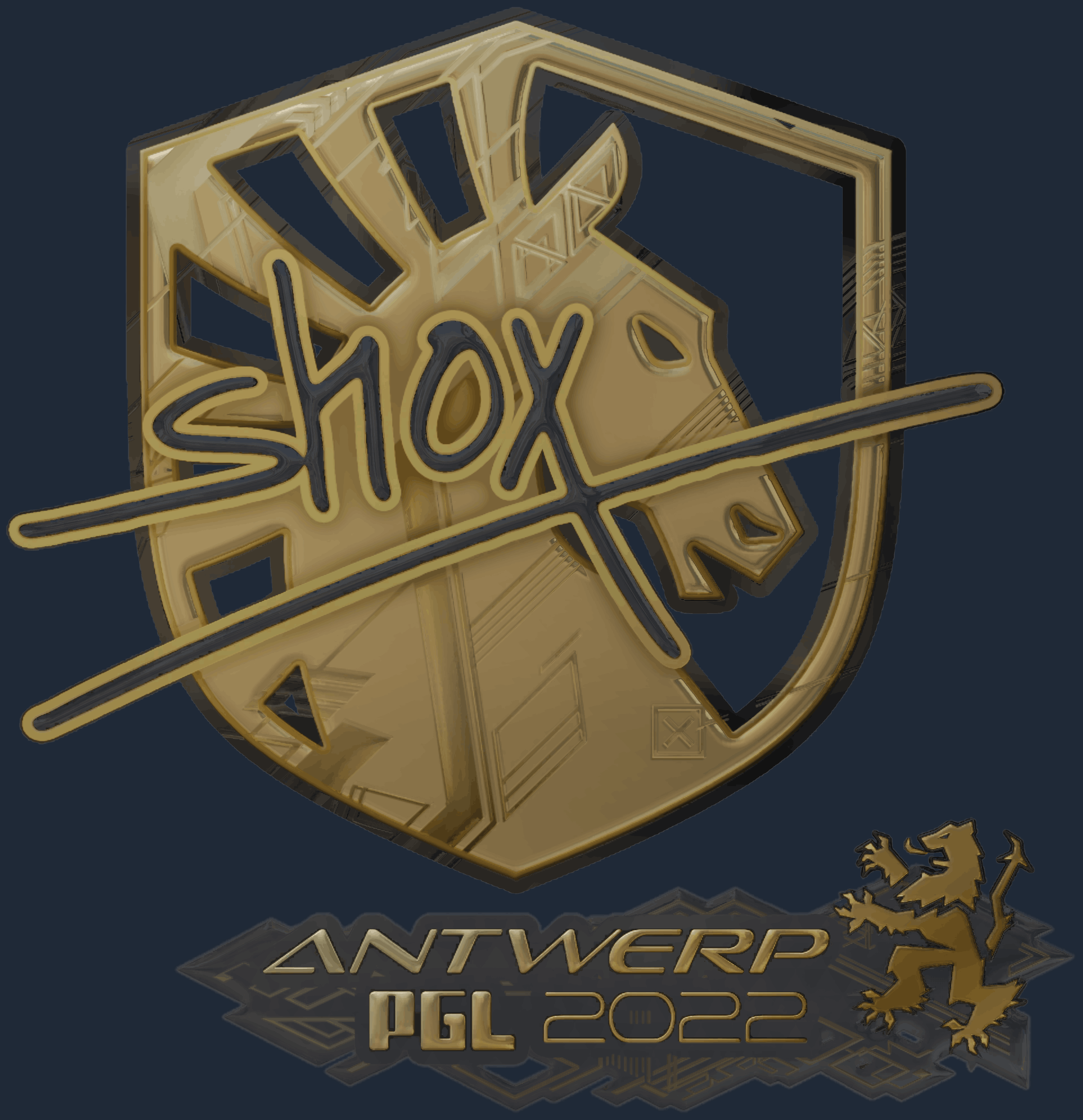 Sticker | shox (Gold) | Antwerp 2022 Image