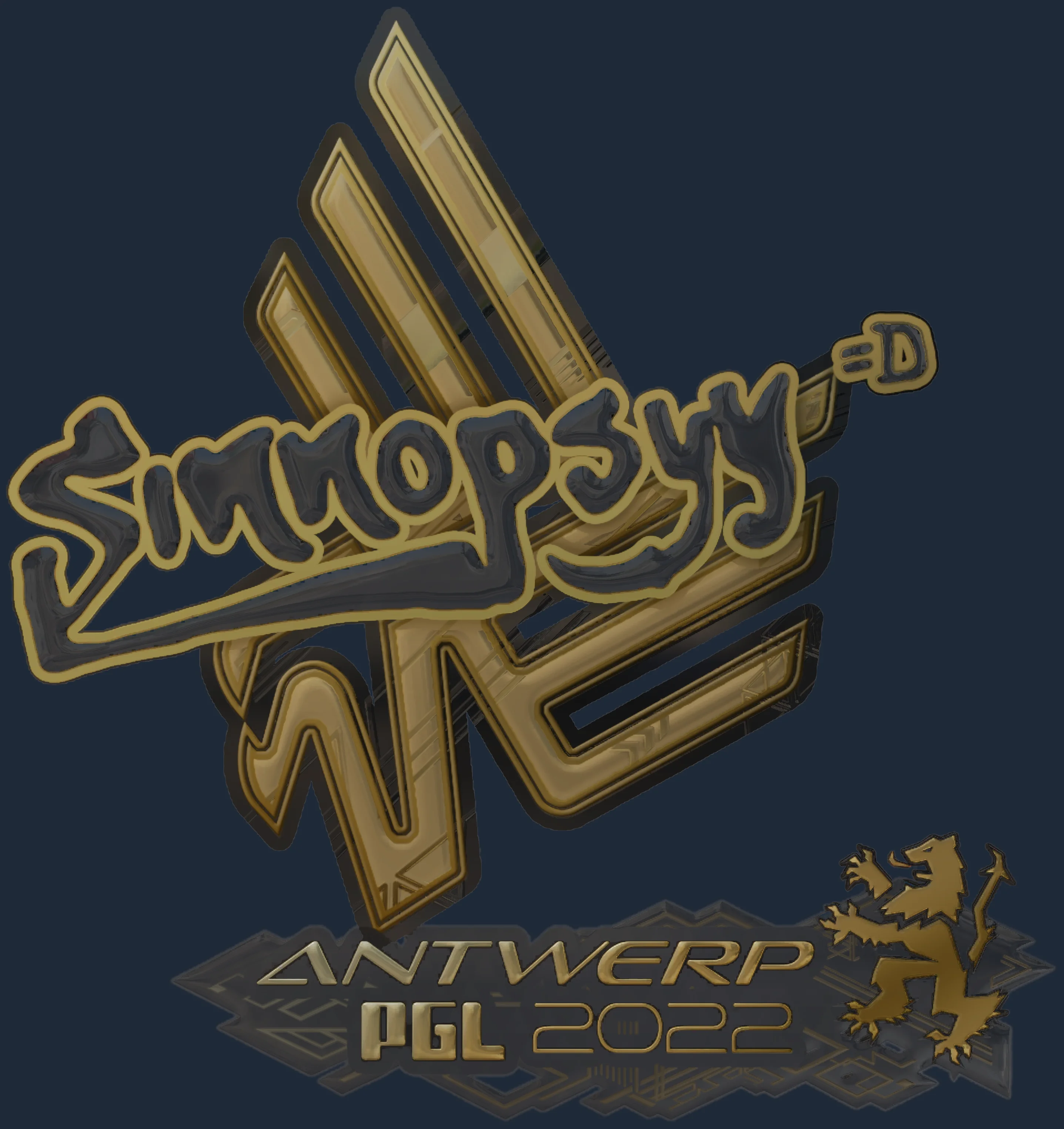 Sticker | sinnopsyy (Gold) | Antwerp 2022 Image