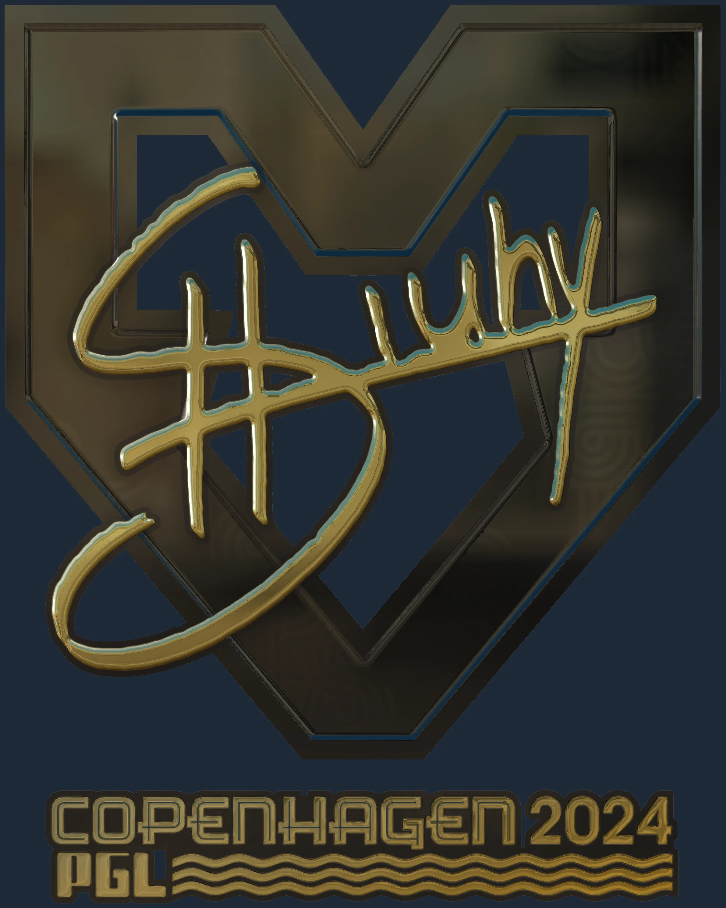 Sticker | siuhy (Gold) | Copenhagen 2024 Image
