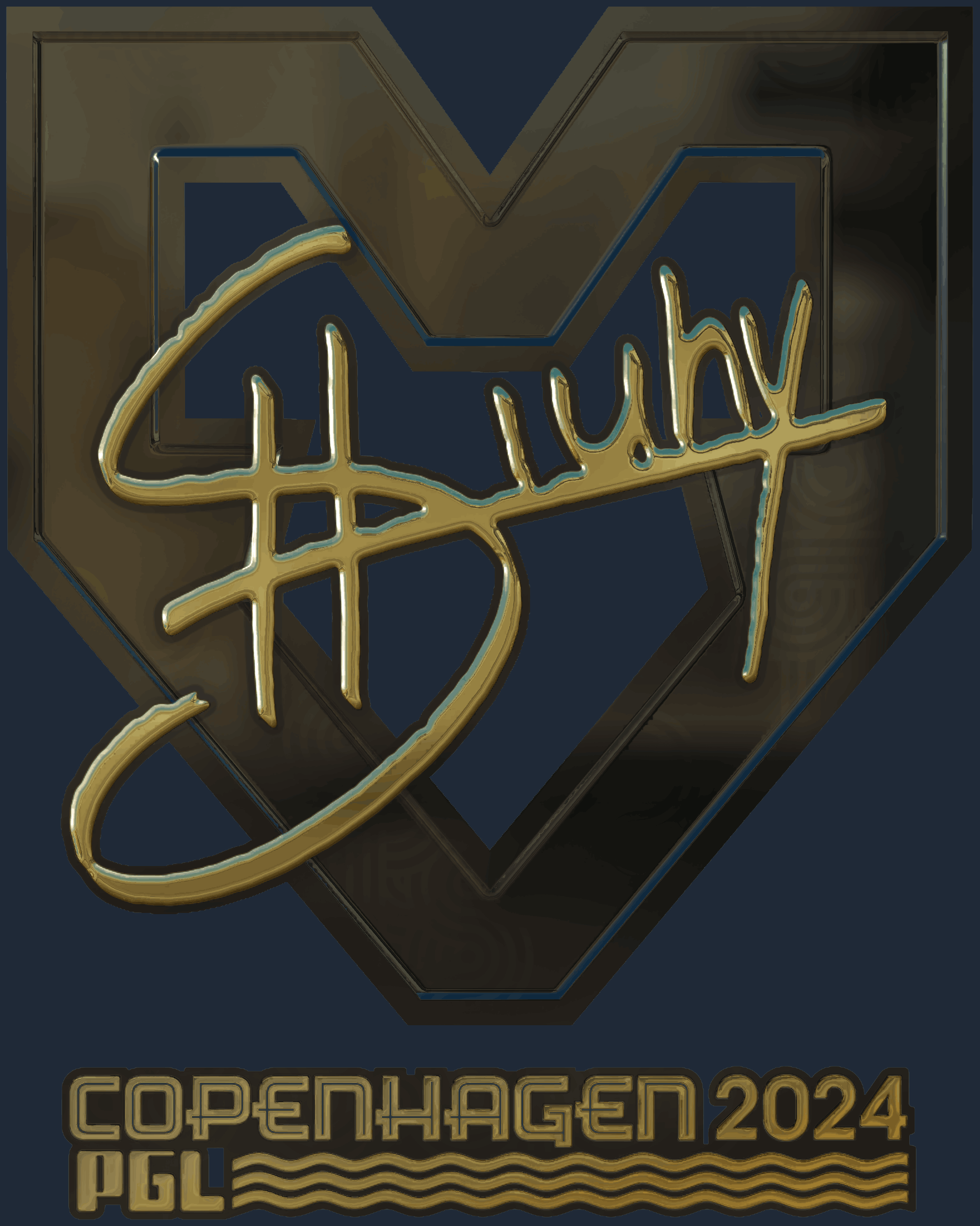 Sticker | siuhy (Gold) | Copenhagen 2024 Image