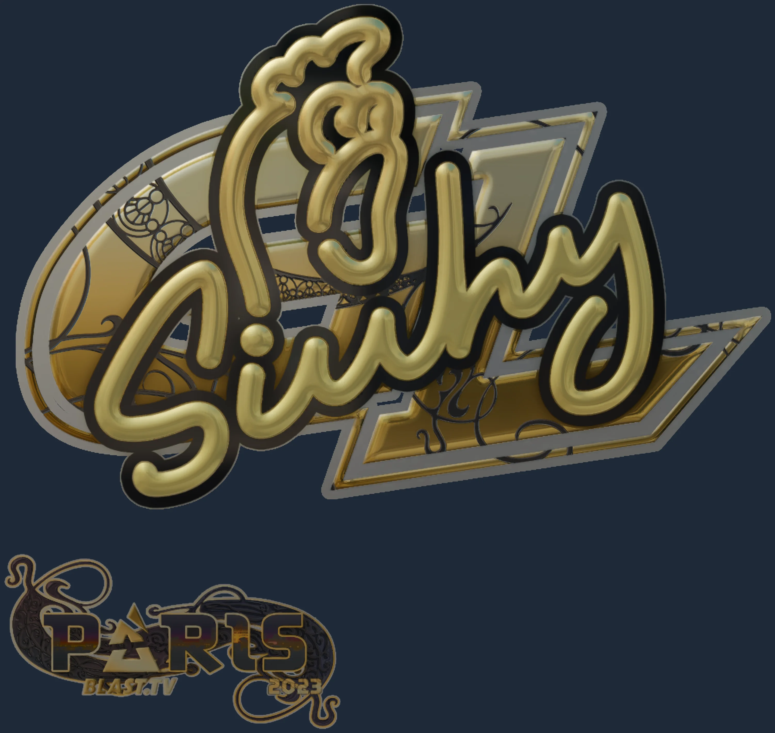 Sticker | siuhy (Gold) | Paris 2023 Image