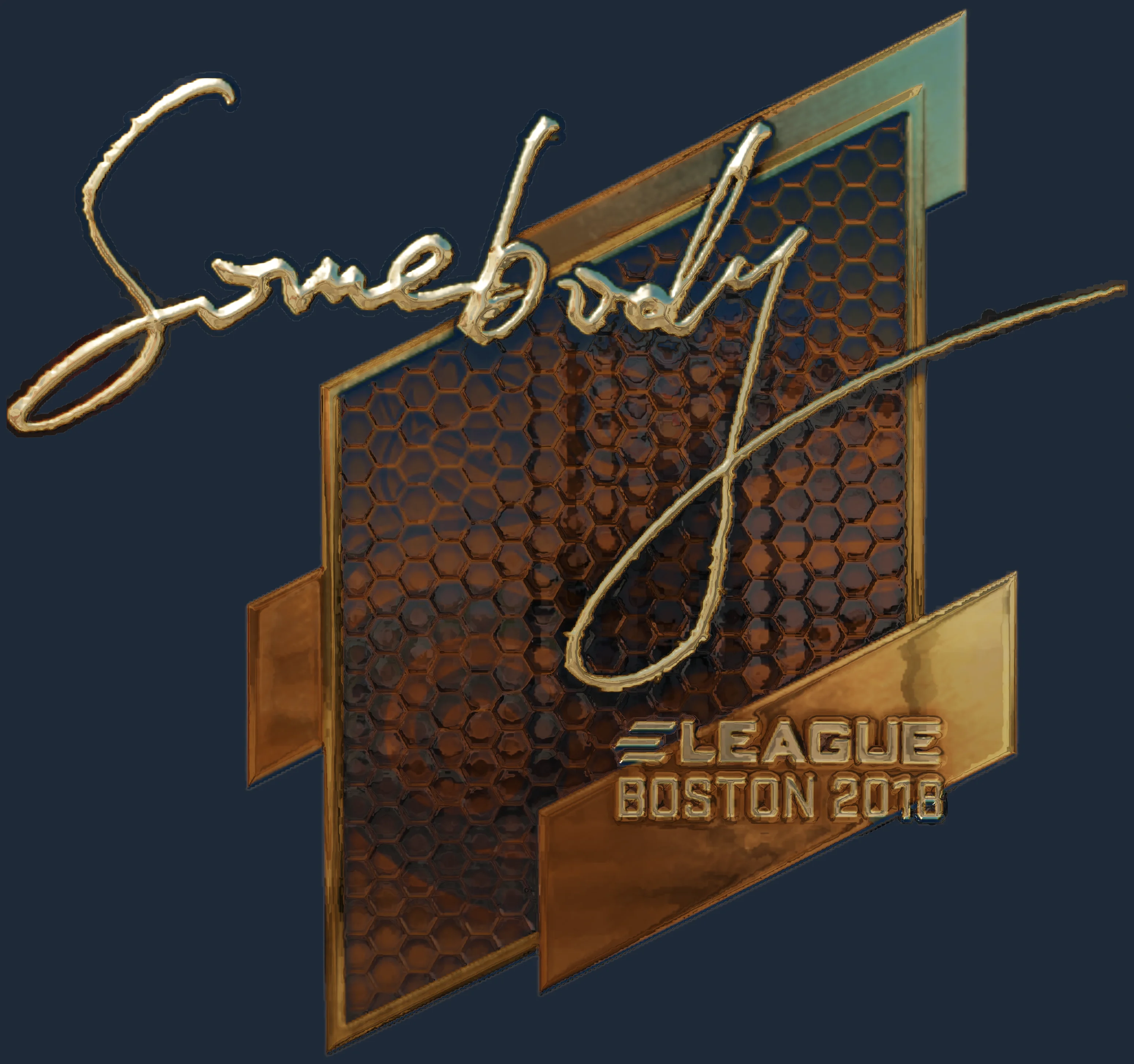 Sticker | somebody (Gold) | Boston 2018 Image