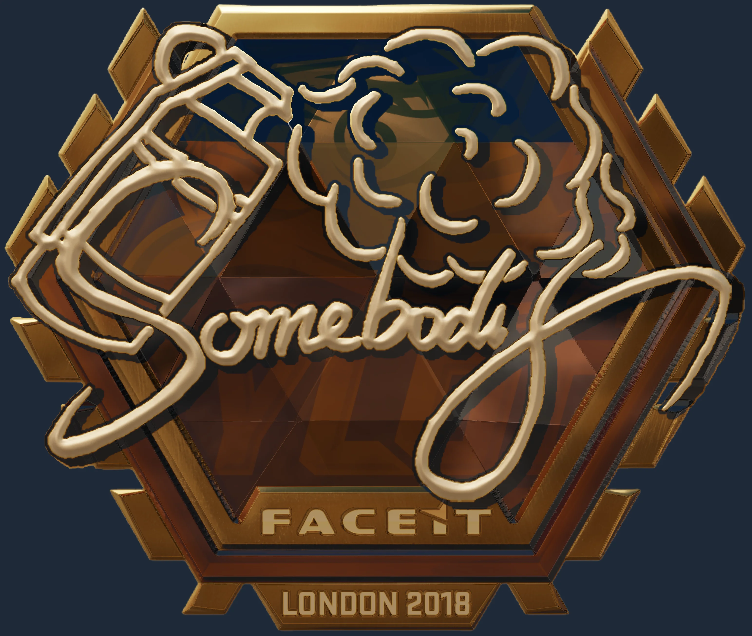 Sticker | somebody (Gold) | London 2018 Image