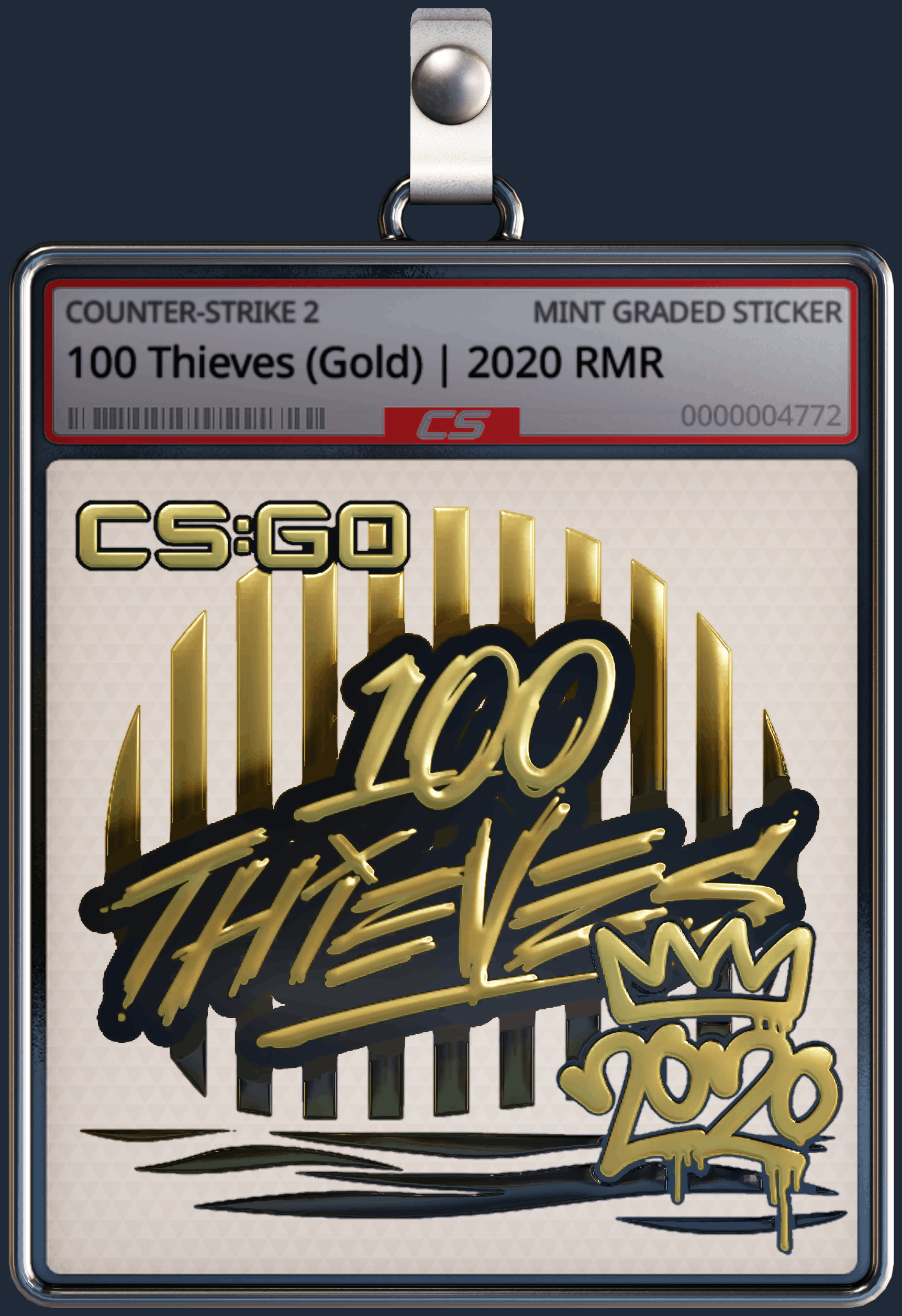 Sticker | 100 Thieves (Gold) | 2020 RMR Image