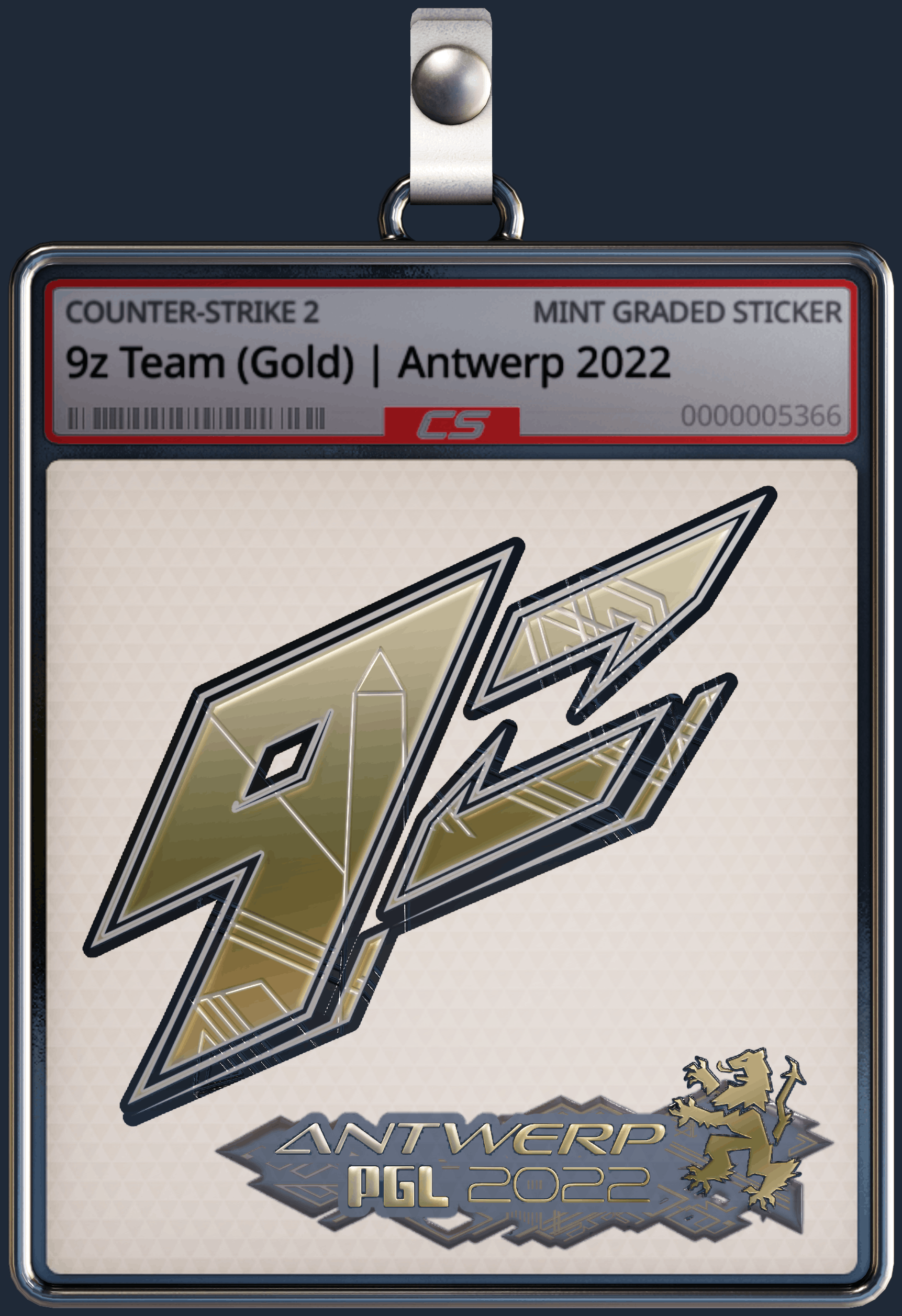 Sticker | 9z Team (Gold) | Antwerp 2022 Image