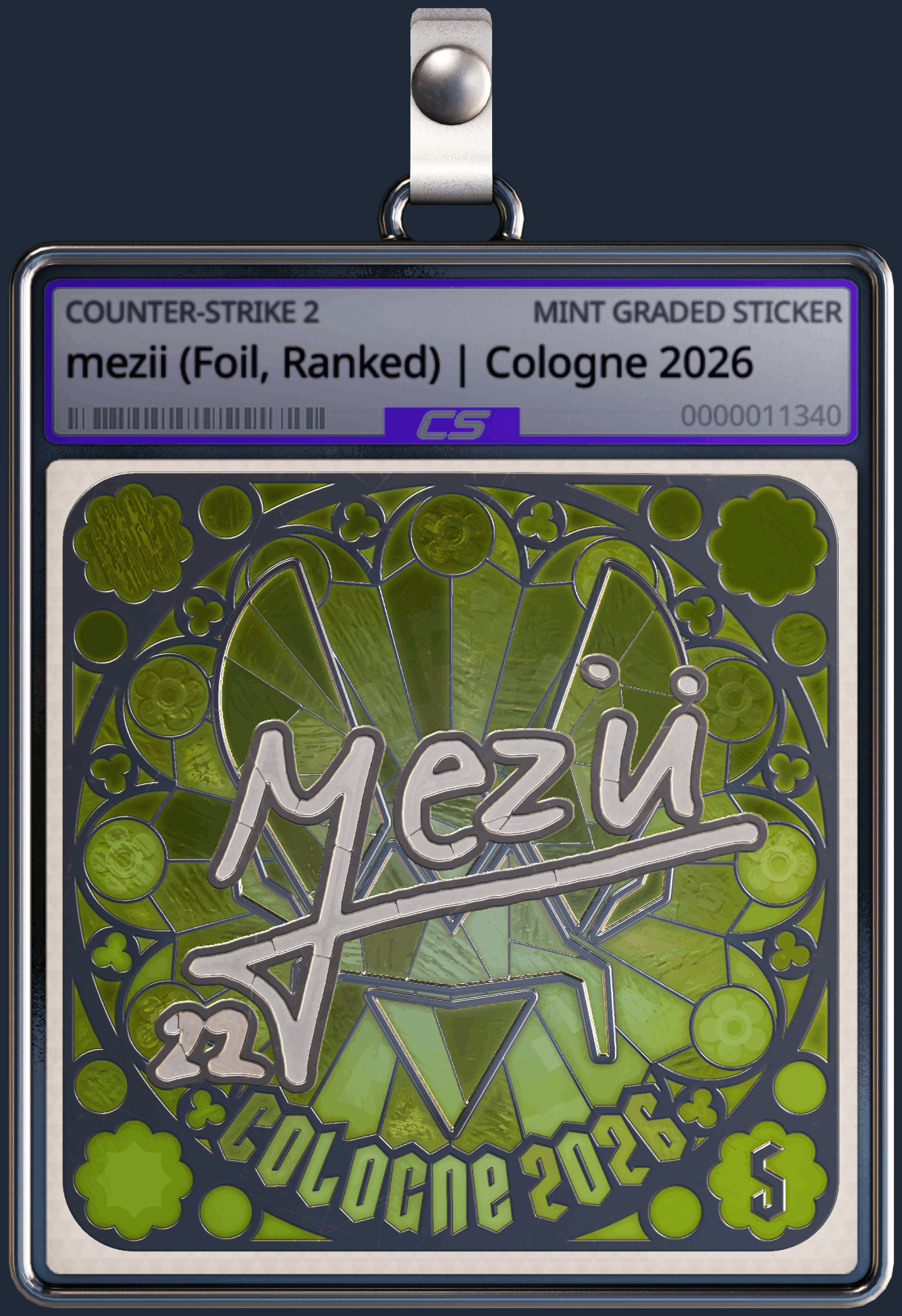 Sticker | mezii (Foil, Ranked) | Cologne 2026 Image