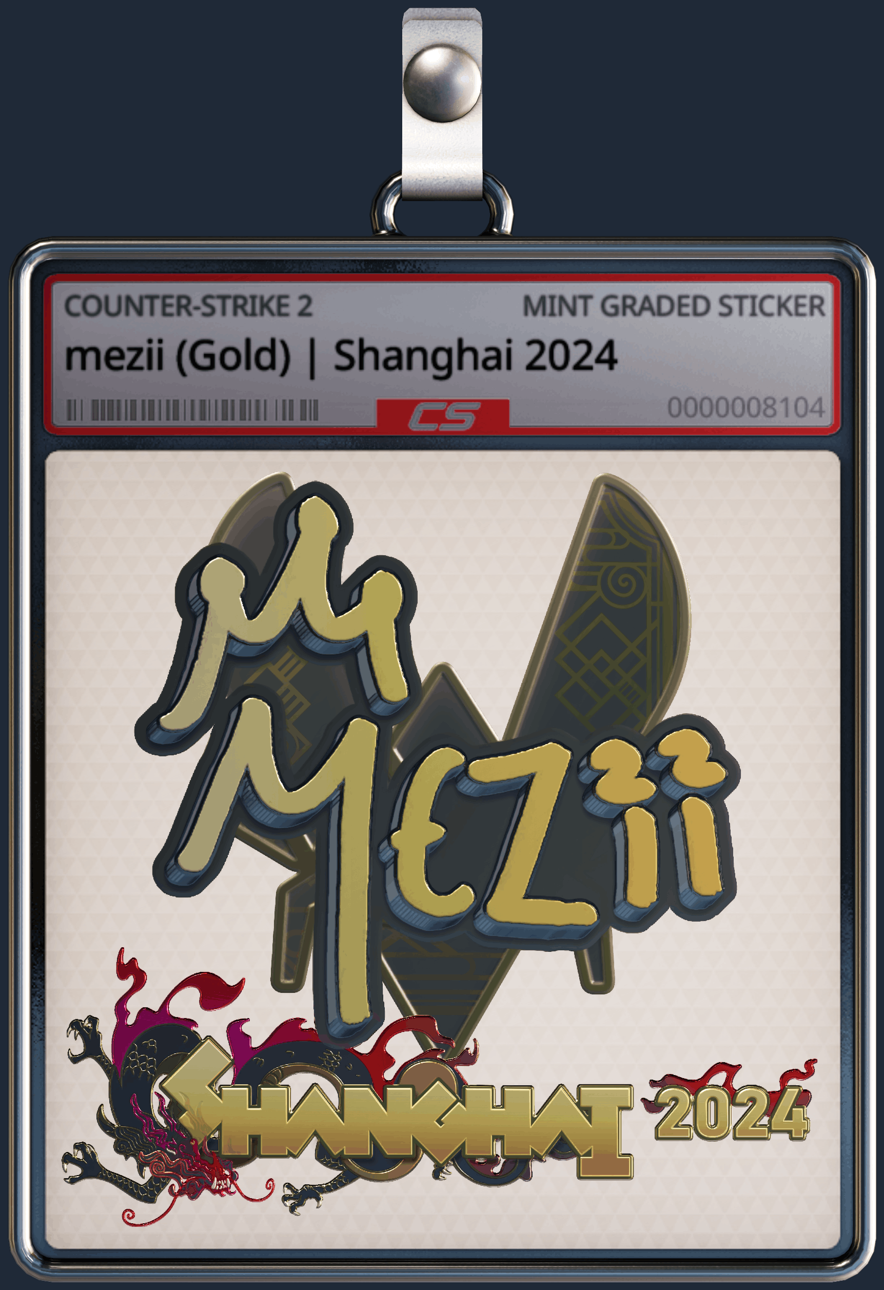 Sticker | mezii (Gold) | Shanghai 2024 Image