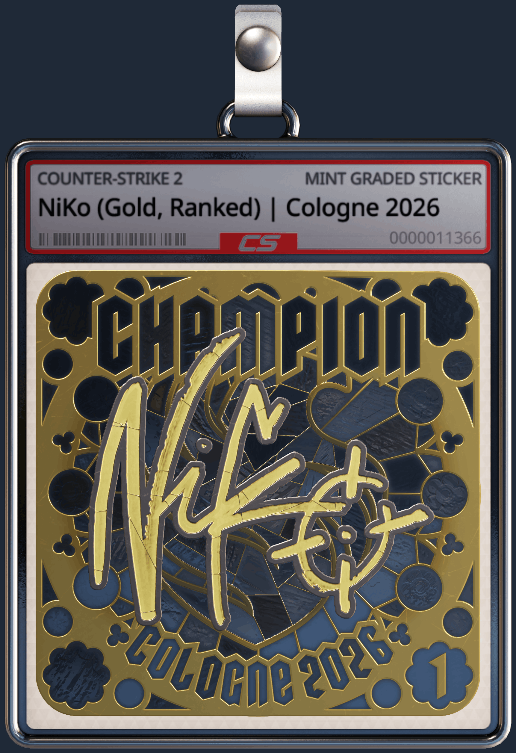 Sticker | NiKo (Gold, Ranked) | Cologne 2026 Image