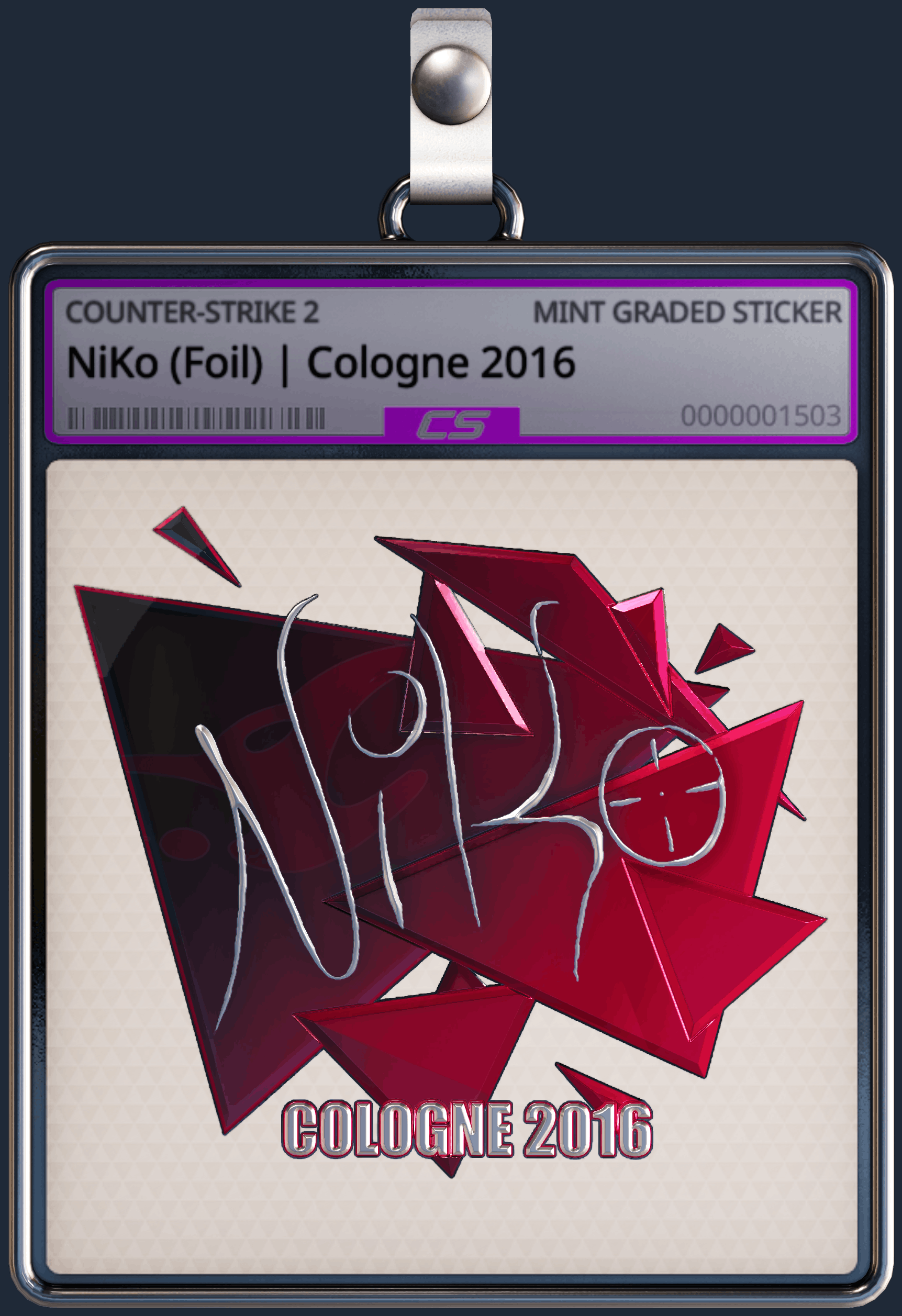 Sticker | NiKo (Foil) | Cologne 2016 Image
