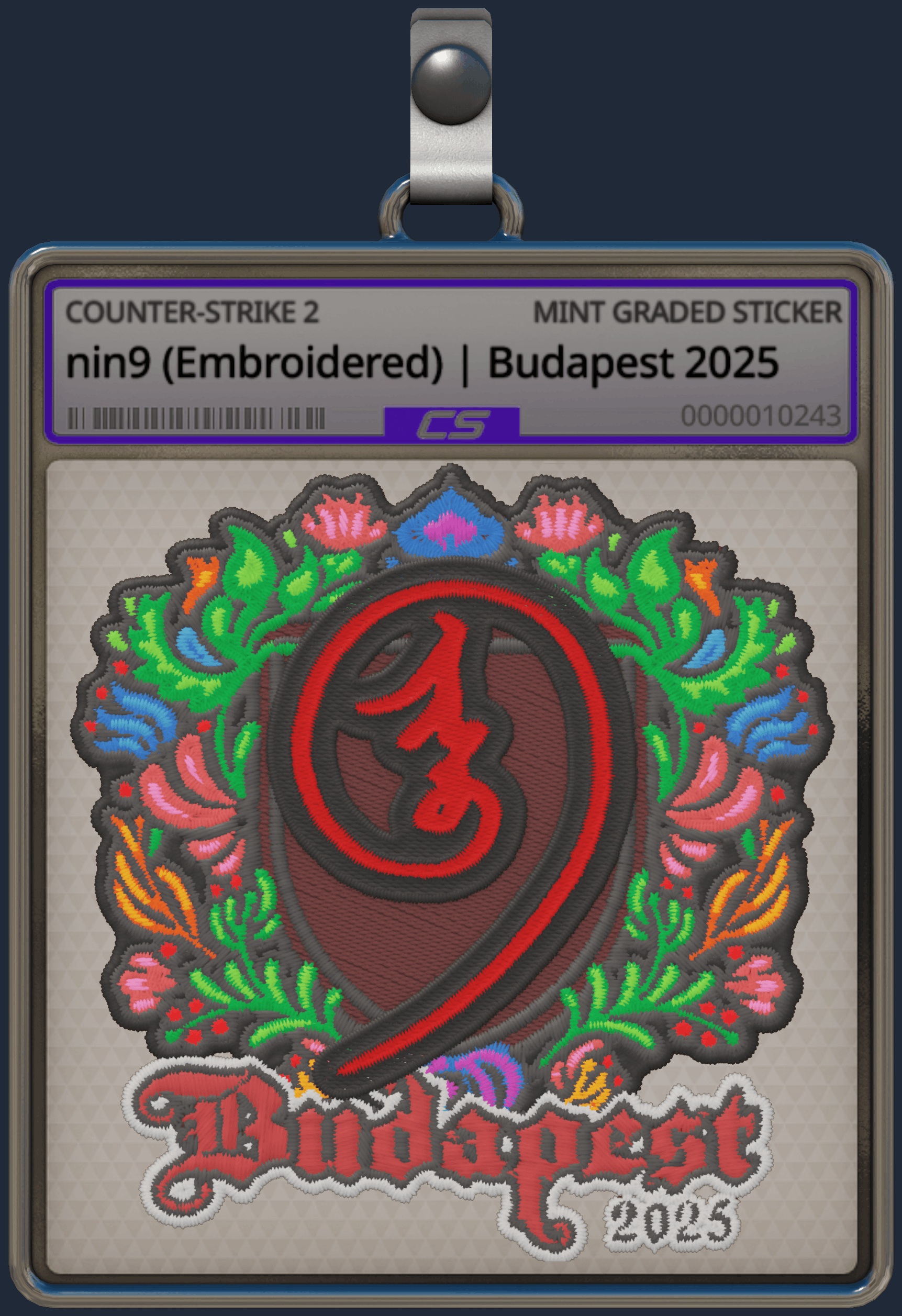 Sticker | nin9 (Embroidered) | Budapest 2025 Image