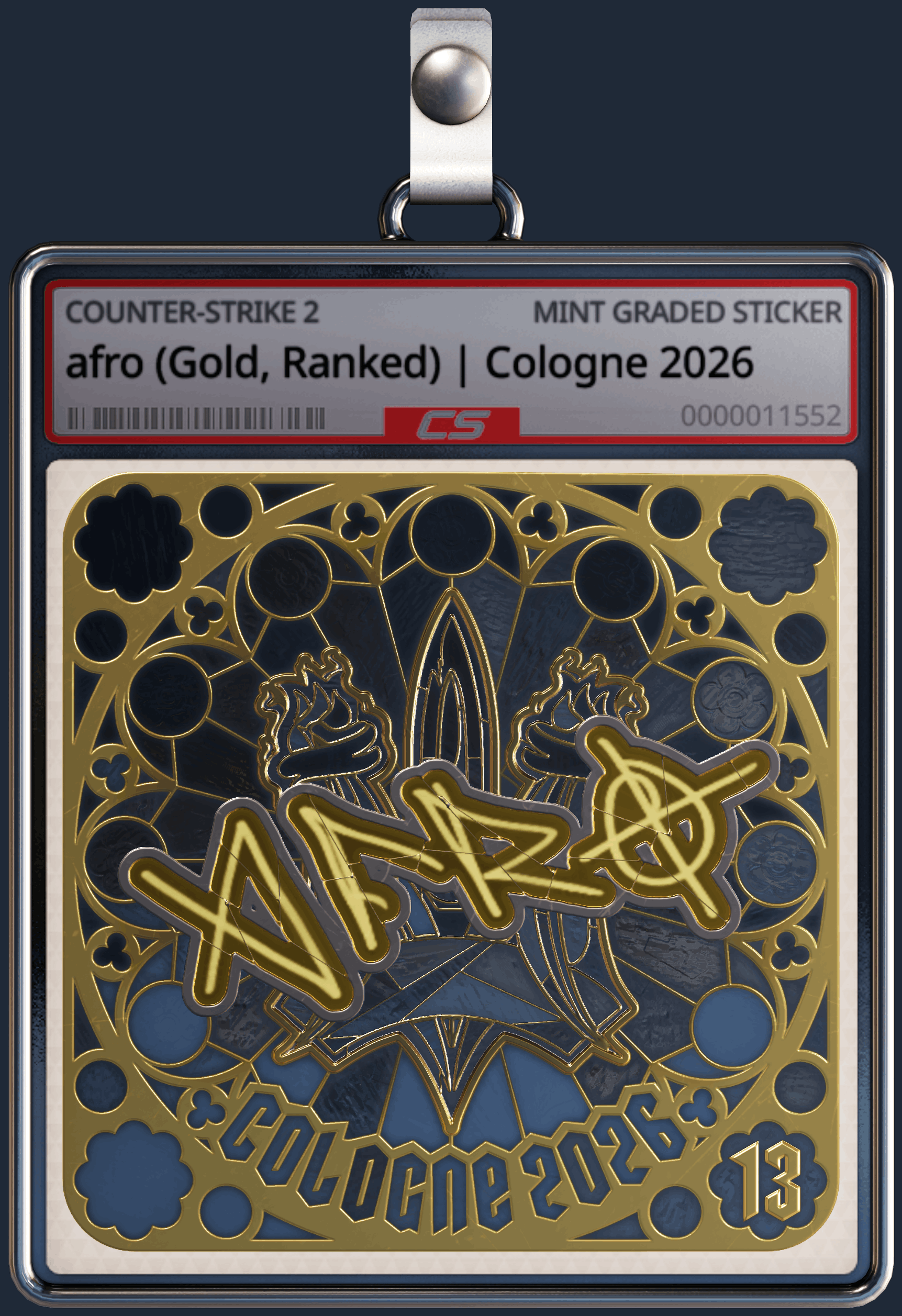 Sticker | afro (Gold, Ranked) | Cologne 2026 Image