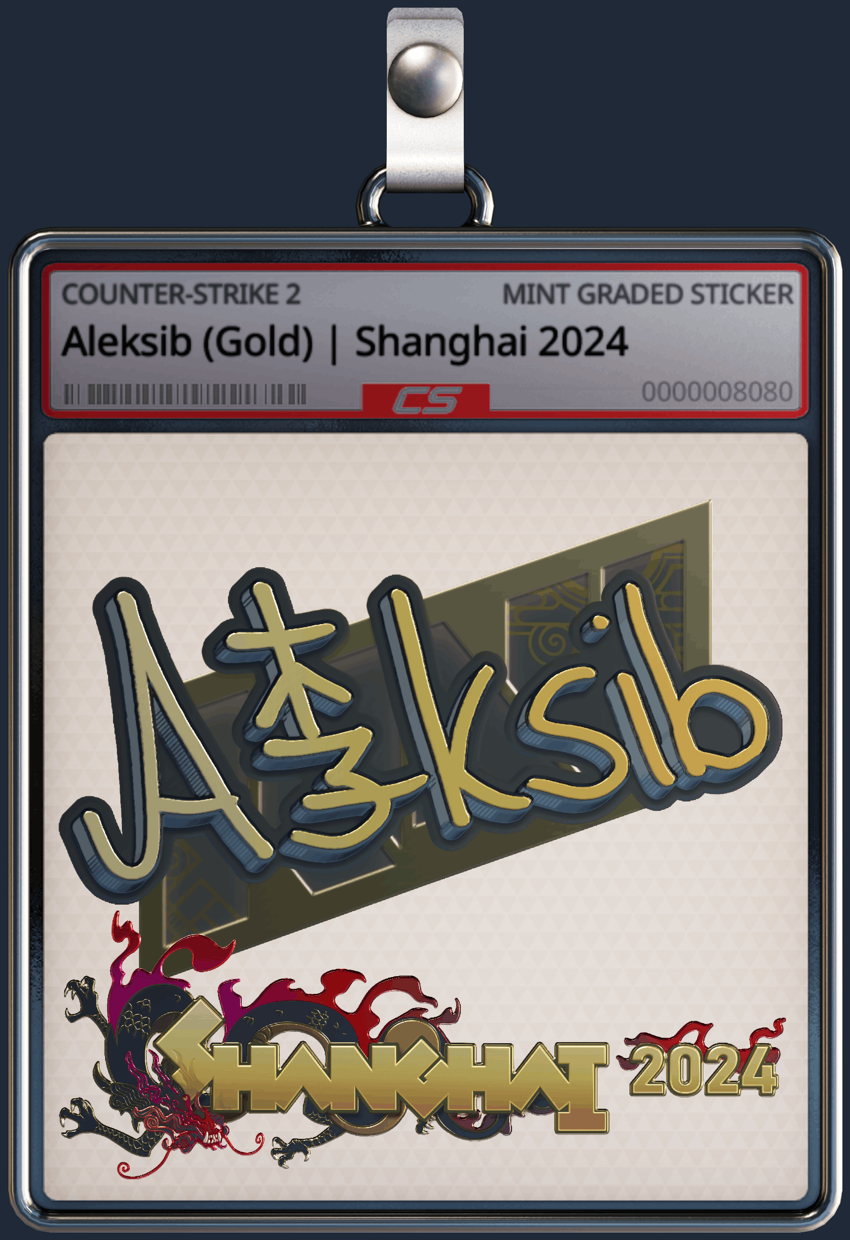 Sticker | Aleksib (Gold) | Shanghai 2024 Image