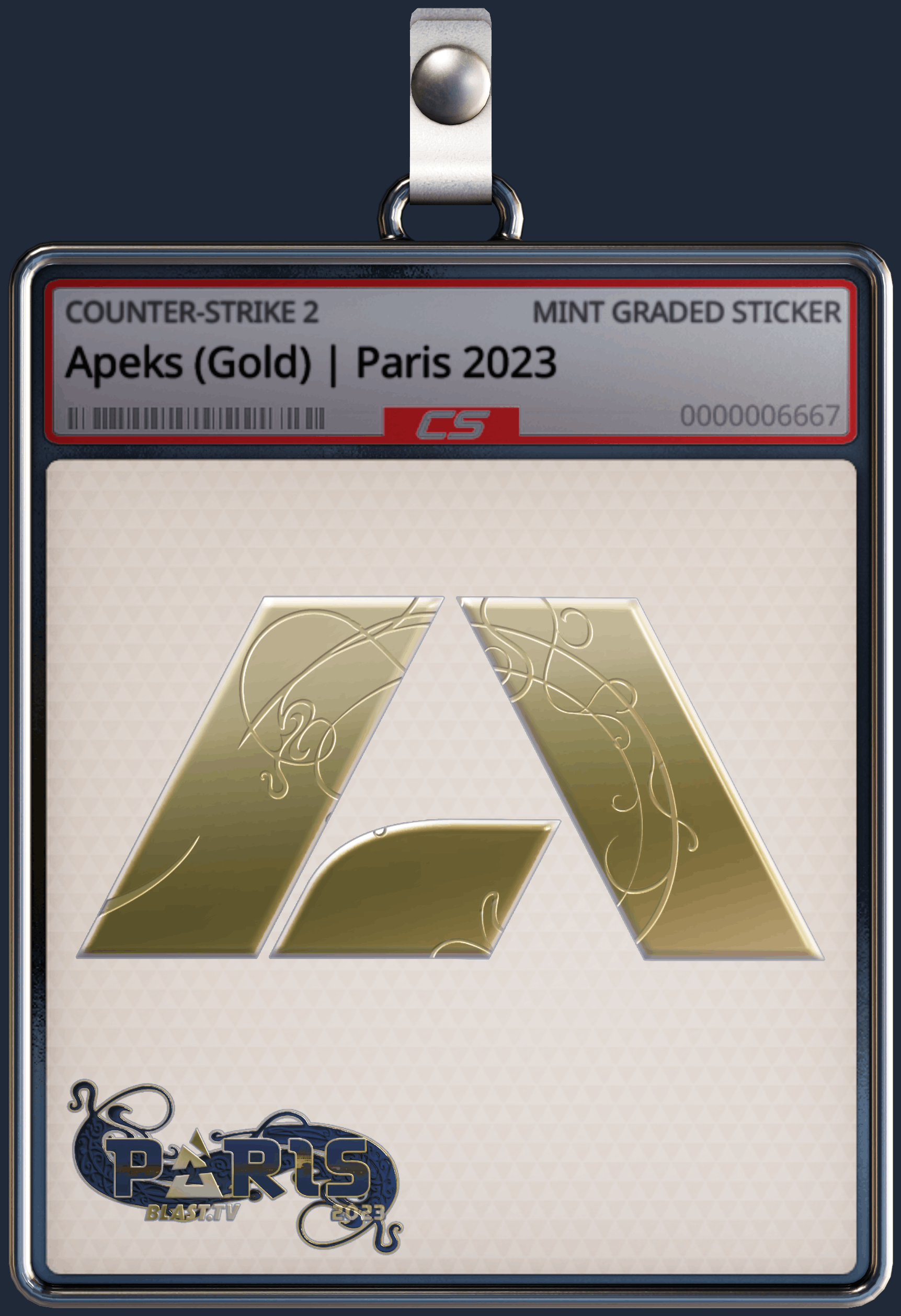Sticker | Apeks (Gold) | Paris 2023 Image