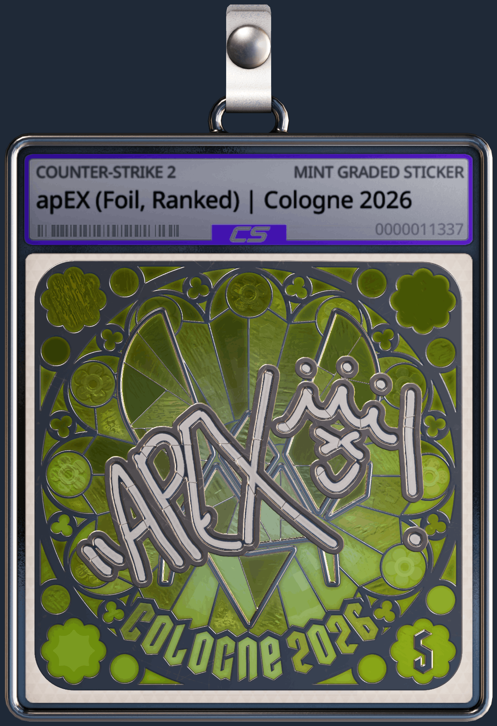 Sticker | apEX (Foil, Ranked) | Cologne 2026 Image