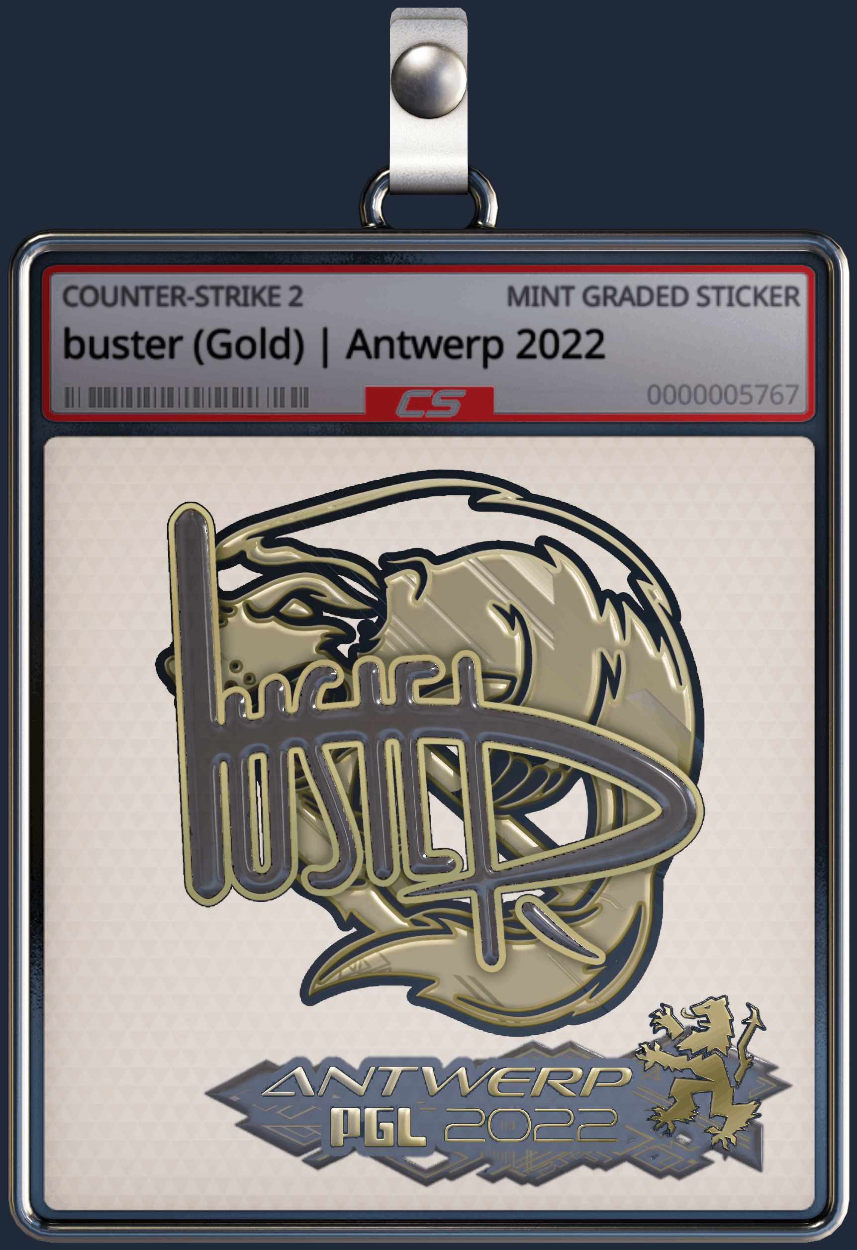 Sticker | buster (Gold) | Antwerp 2022 Image