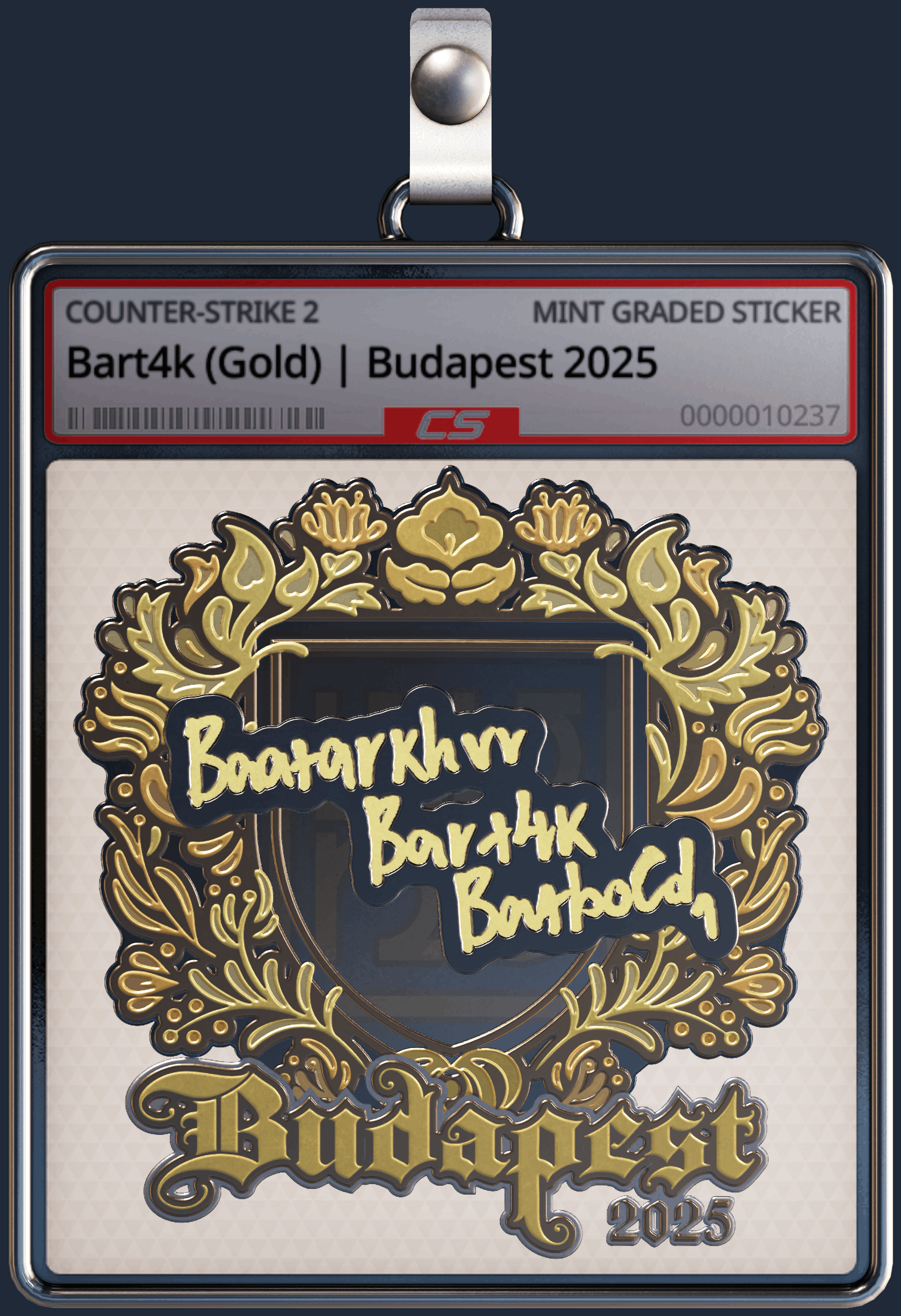 Sticker | Bart4k (Gold) | Budapest 2025 Image