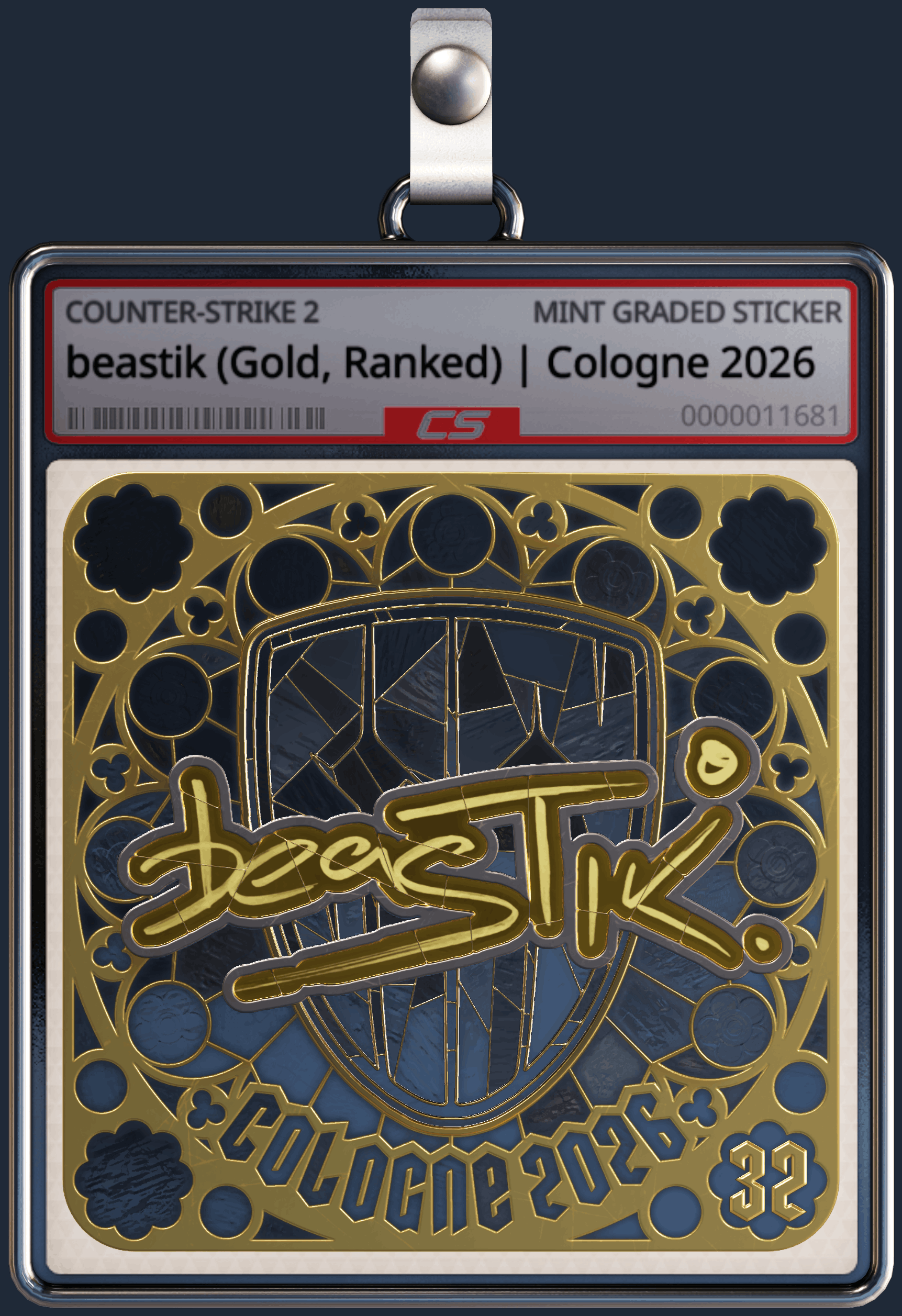 Sticker | beastik (Gold, Ranked) | Cologne 2026 Image