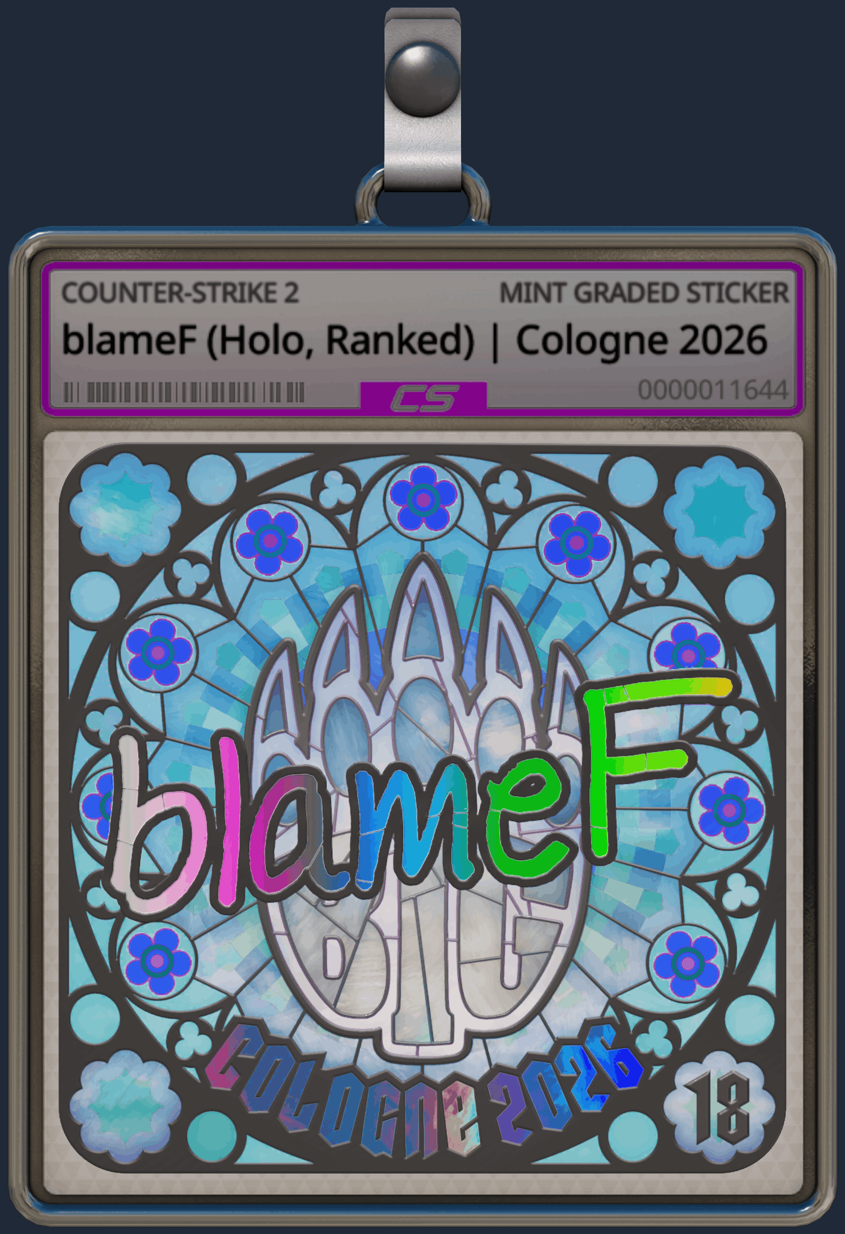 Sticker | blameF (Holo, Ranked) | Cologne 2026 Image