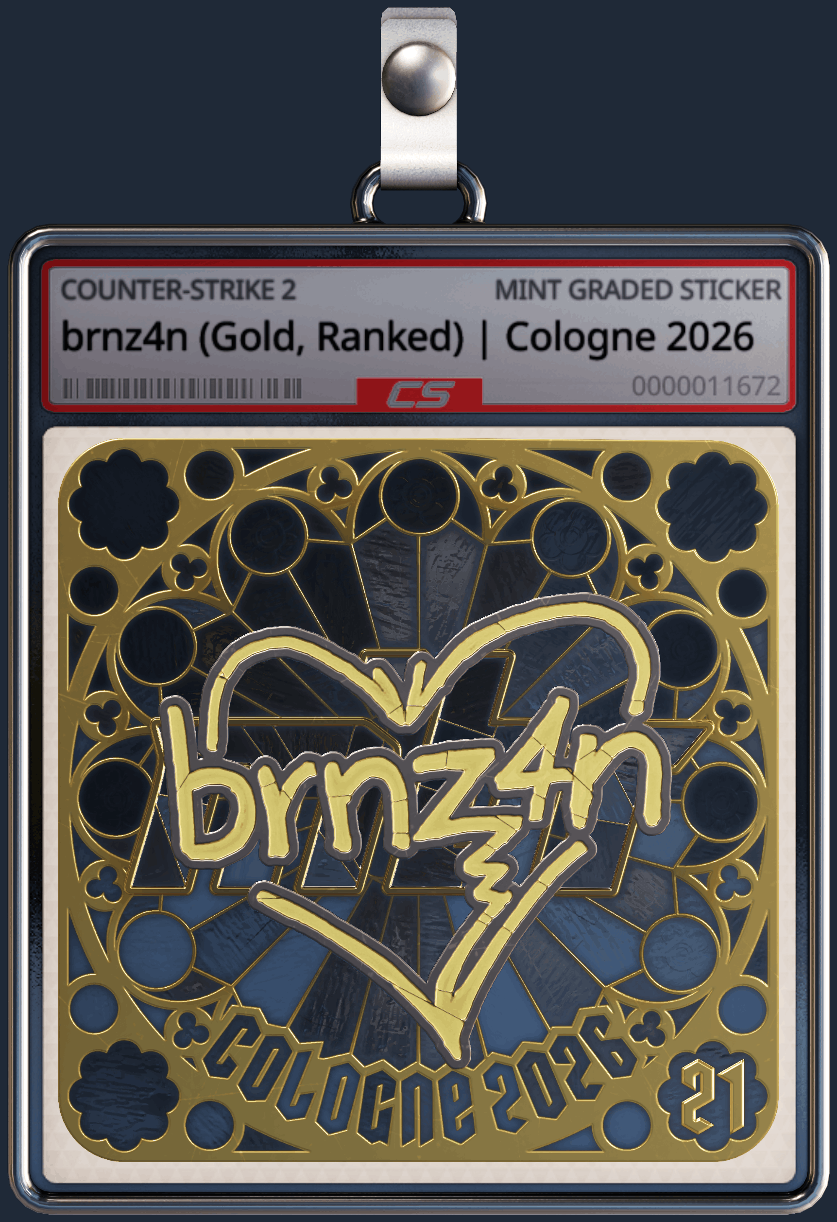 Sticker | brnz4n (Gold, Ranked) | Cologne 2026 Image