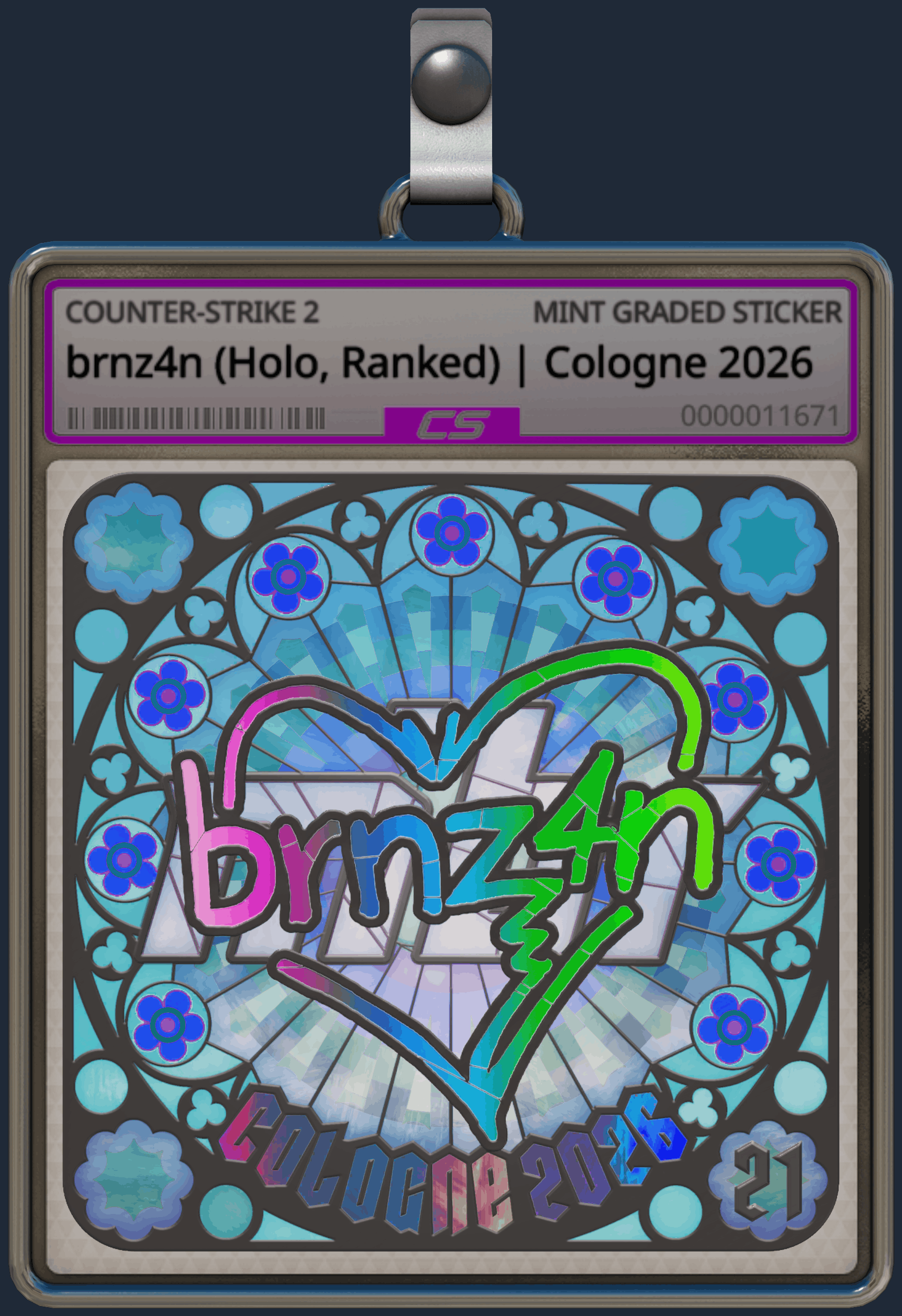 Sticker | brnz4n (Holo, Ranked) | Cologne 2026 Image