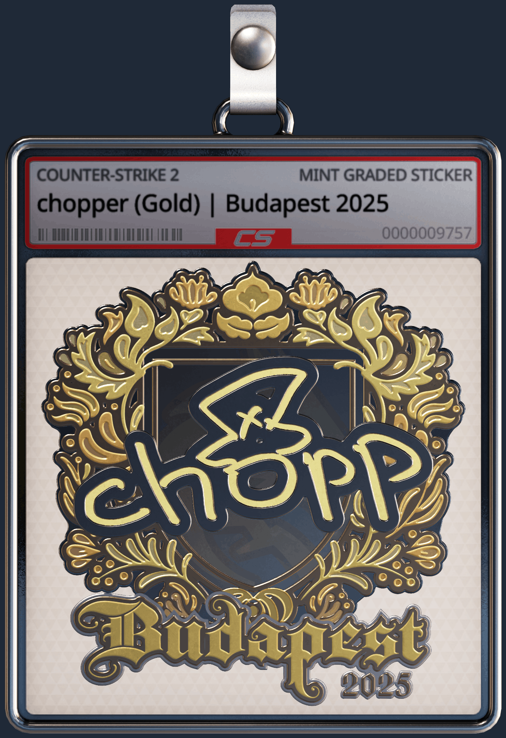 Sticker | chopper (Gold) | Budapest 2025 Image