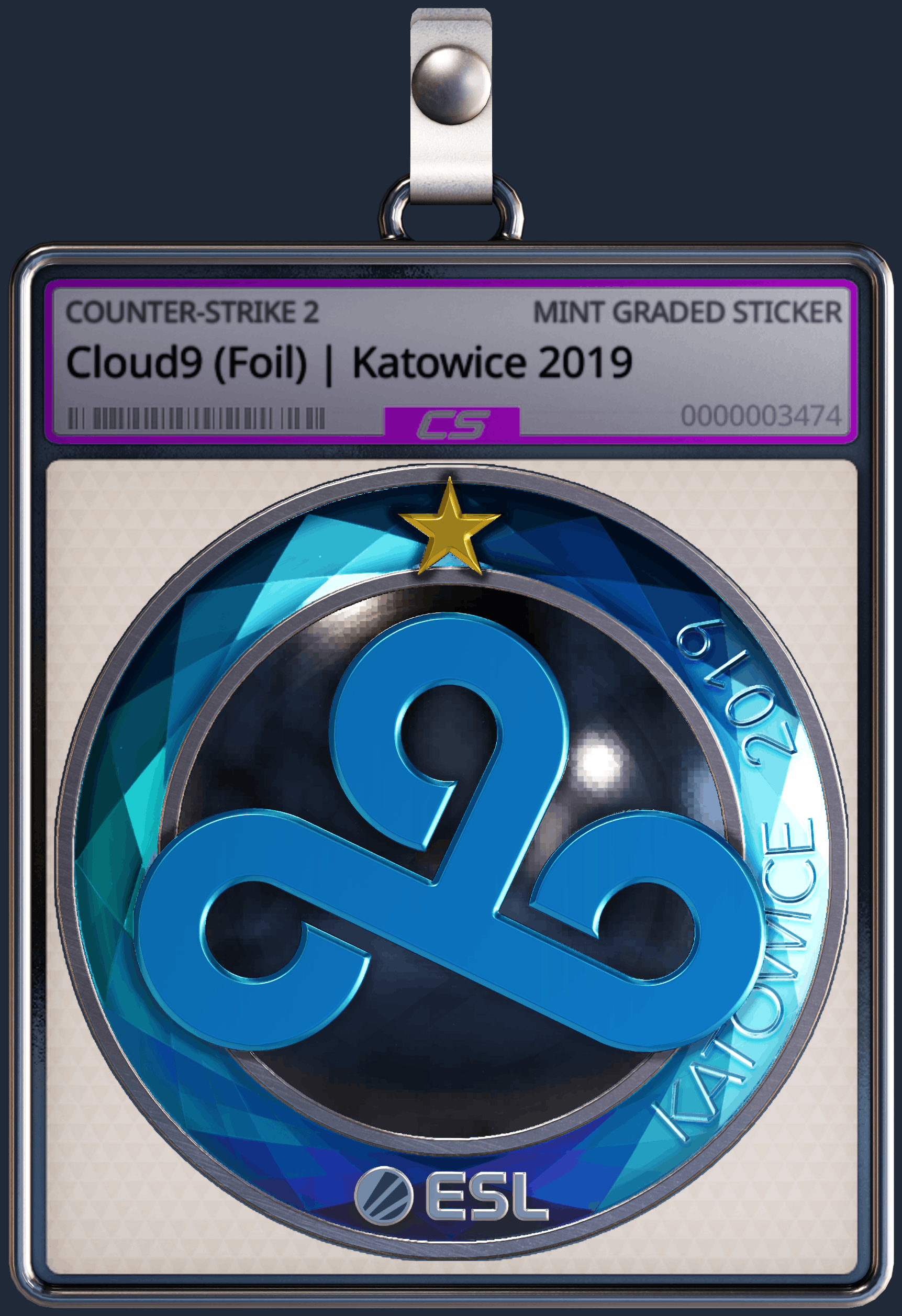 Sticker | Cloud9 (Foil) | Katowice 2019 Image