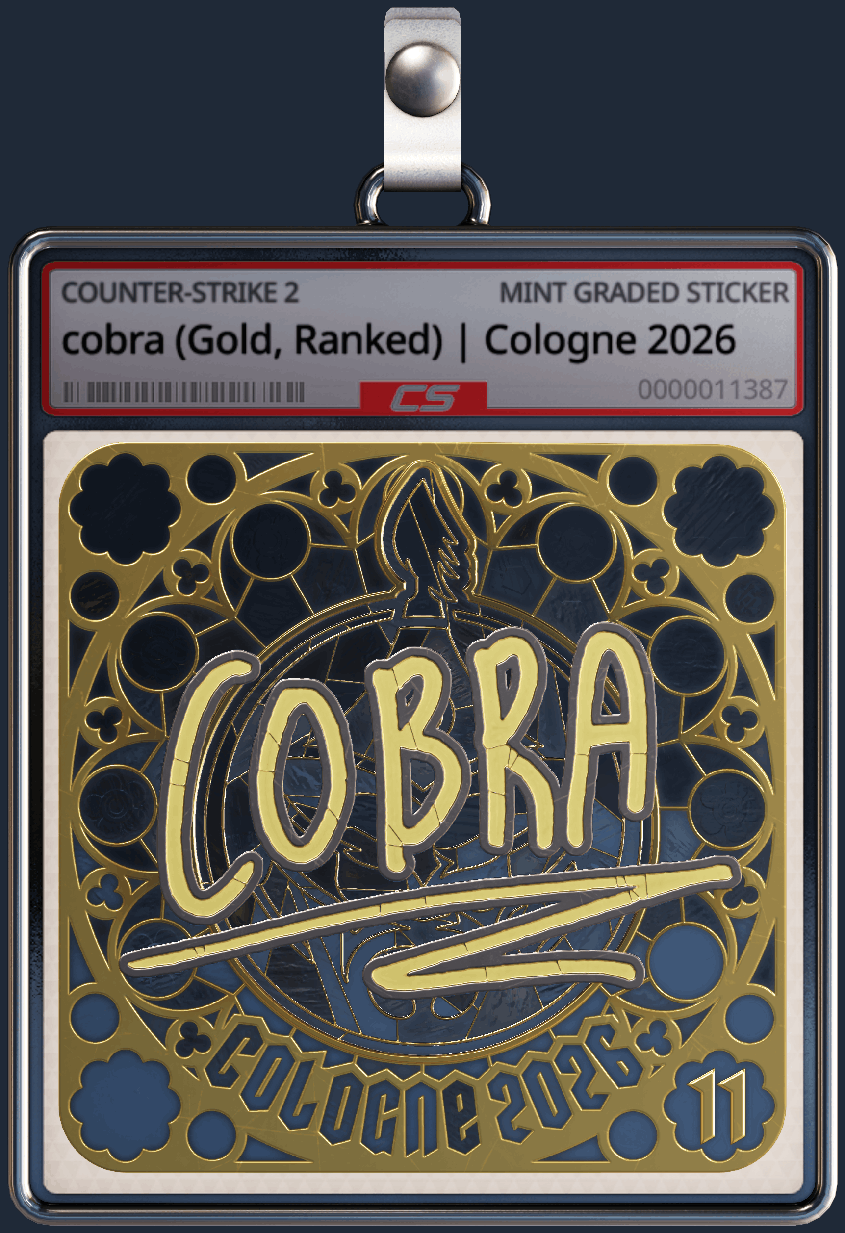 Sticker | cobra (Gold, Ranked) | Cologne 2026 Image