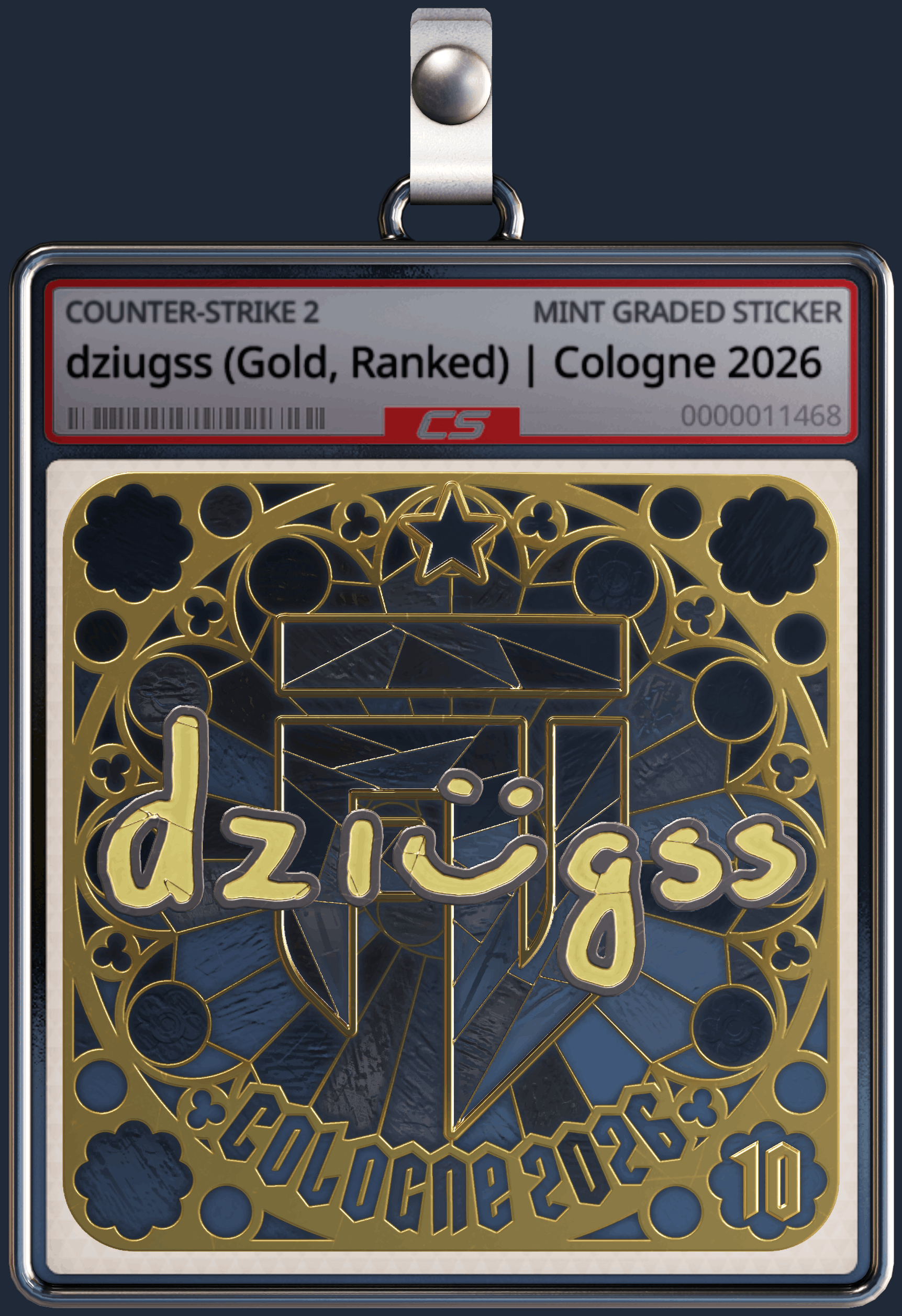 Sticker | dziugss (Gold, Ranked) | Cologne 2026 Image