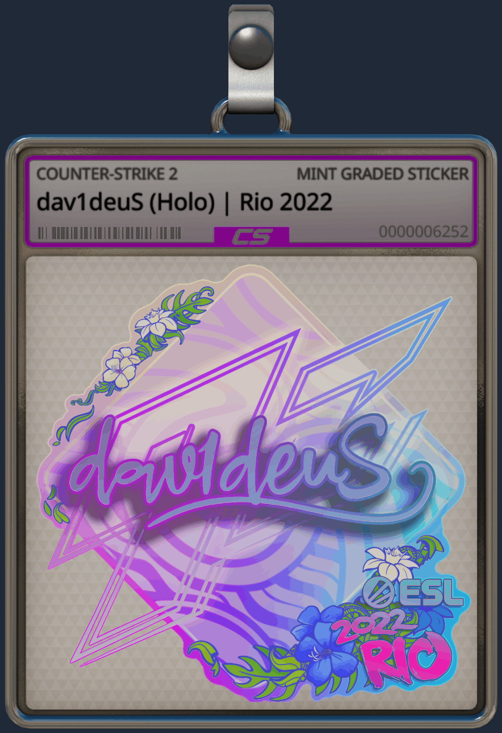 Sticker | dav1deuS (Holo) | Rio 2022 Image