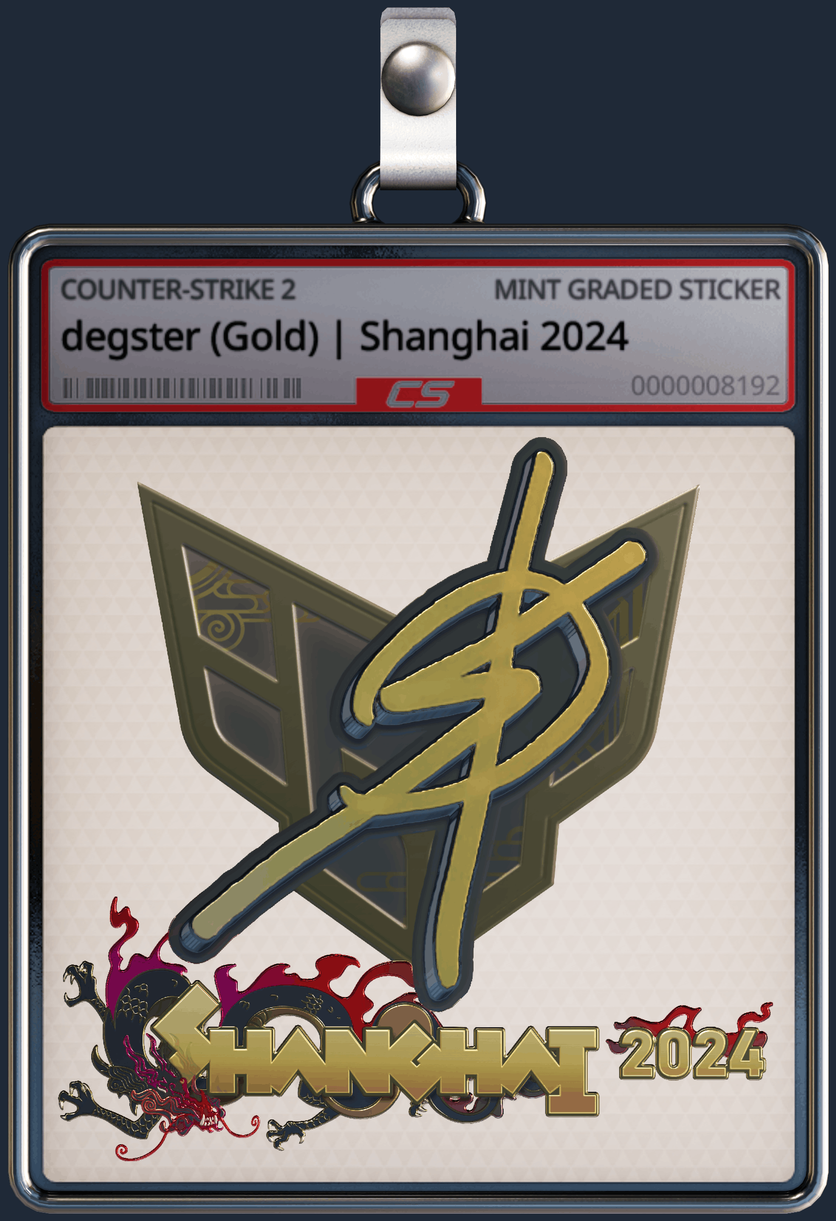 Sticker | degster (Gold) | Shanghai 2024 Image