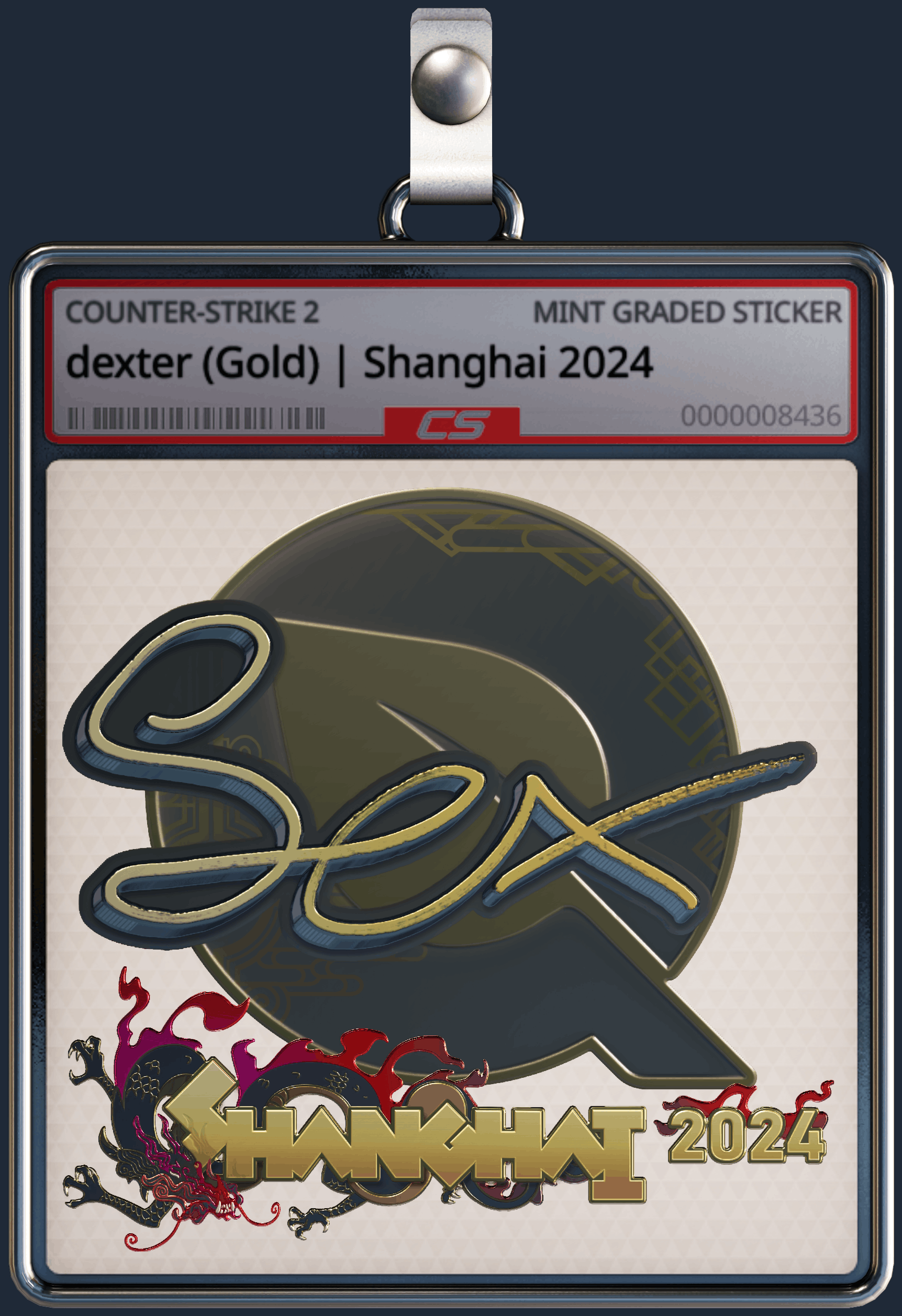 Sticker | dexter (Gold) | Shanghai 2024 Image