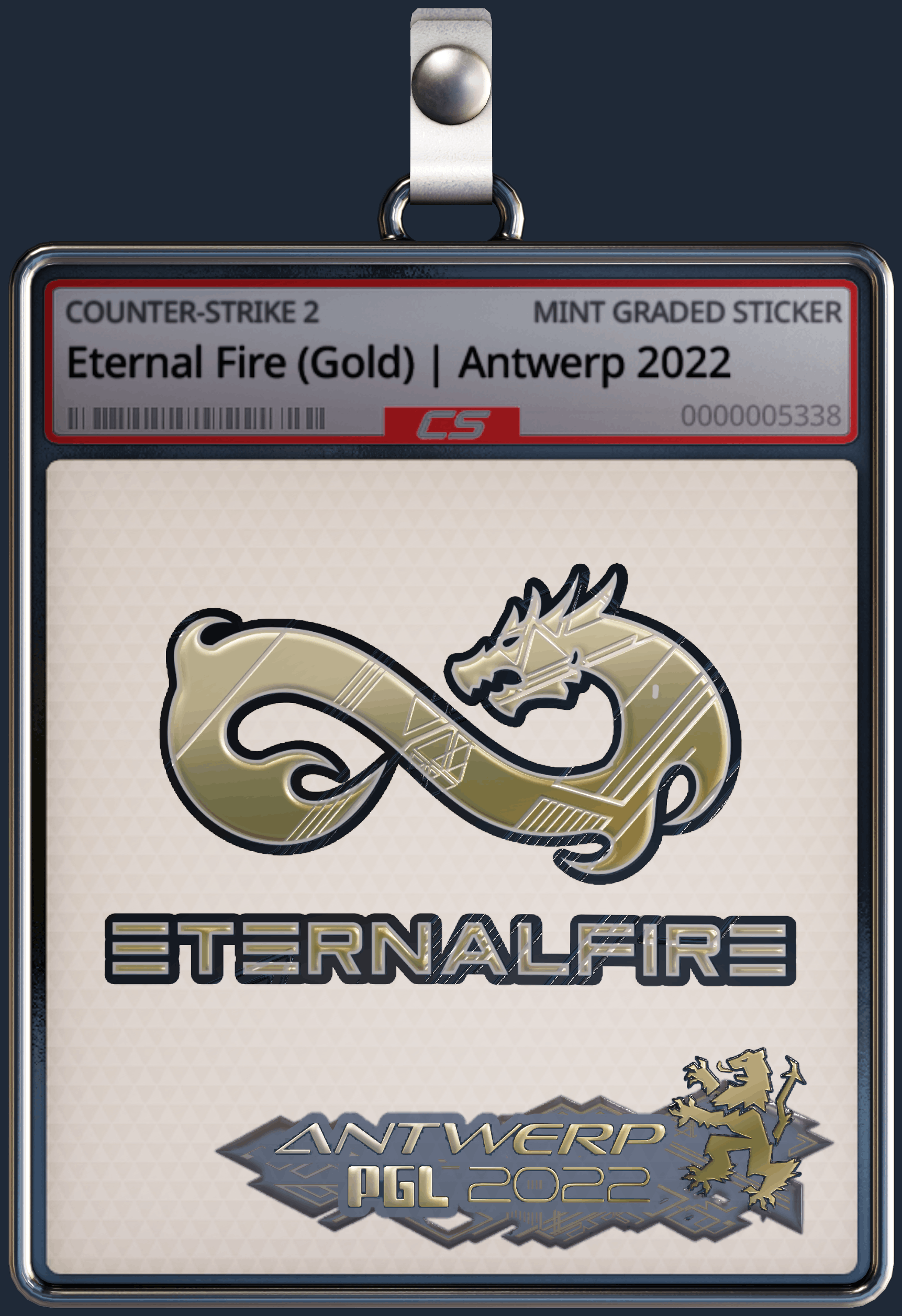 Sticker | Eternal Fire (Gold) | Antwerp 2022 Image