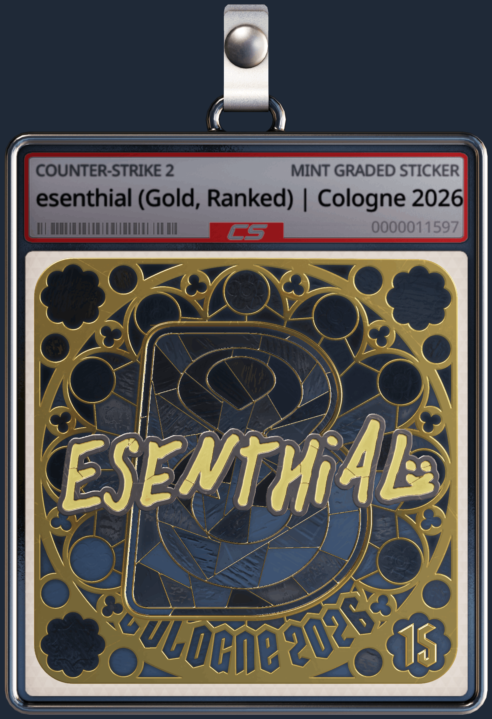 Sticker | esenthial (Gold, Ranked) | Cologne 2026 Image
