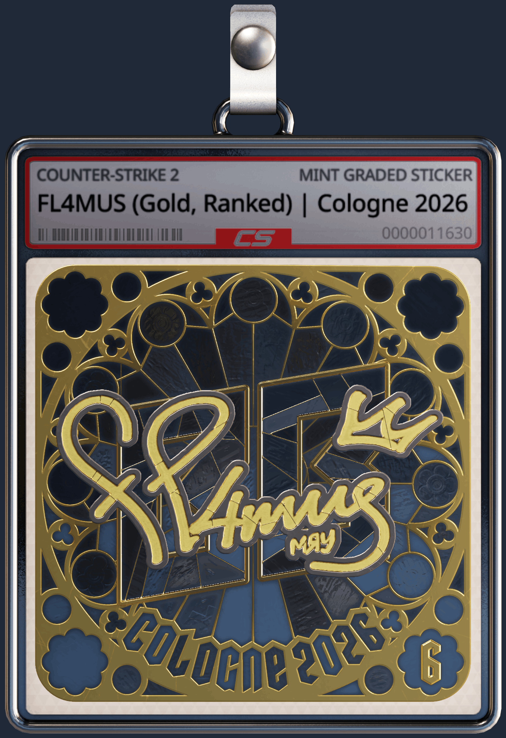 Sticker | FL4MUS (Gold, Ranked) | Cologne 2026 Image