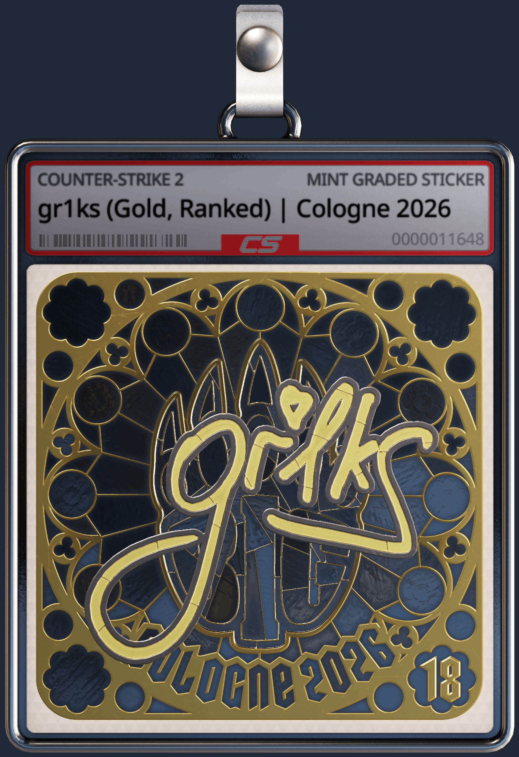 Sticker | gr1ks (Gold, Ranked) | Cologne 2026 Image