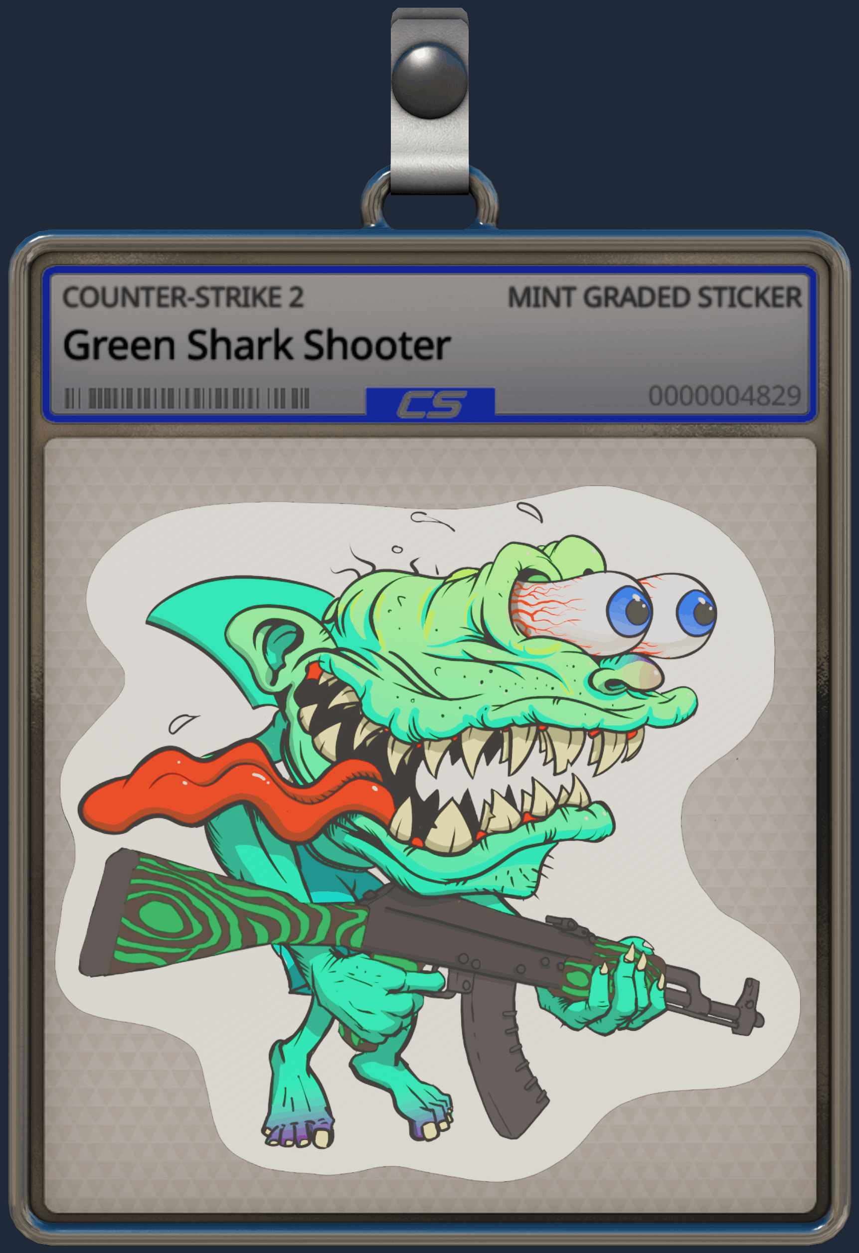 Sticker | Green Shark Shooter Image