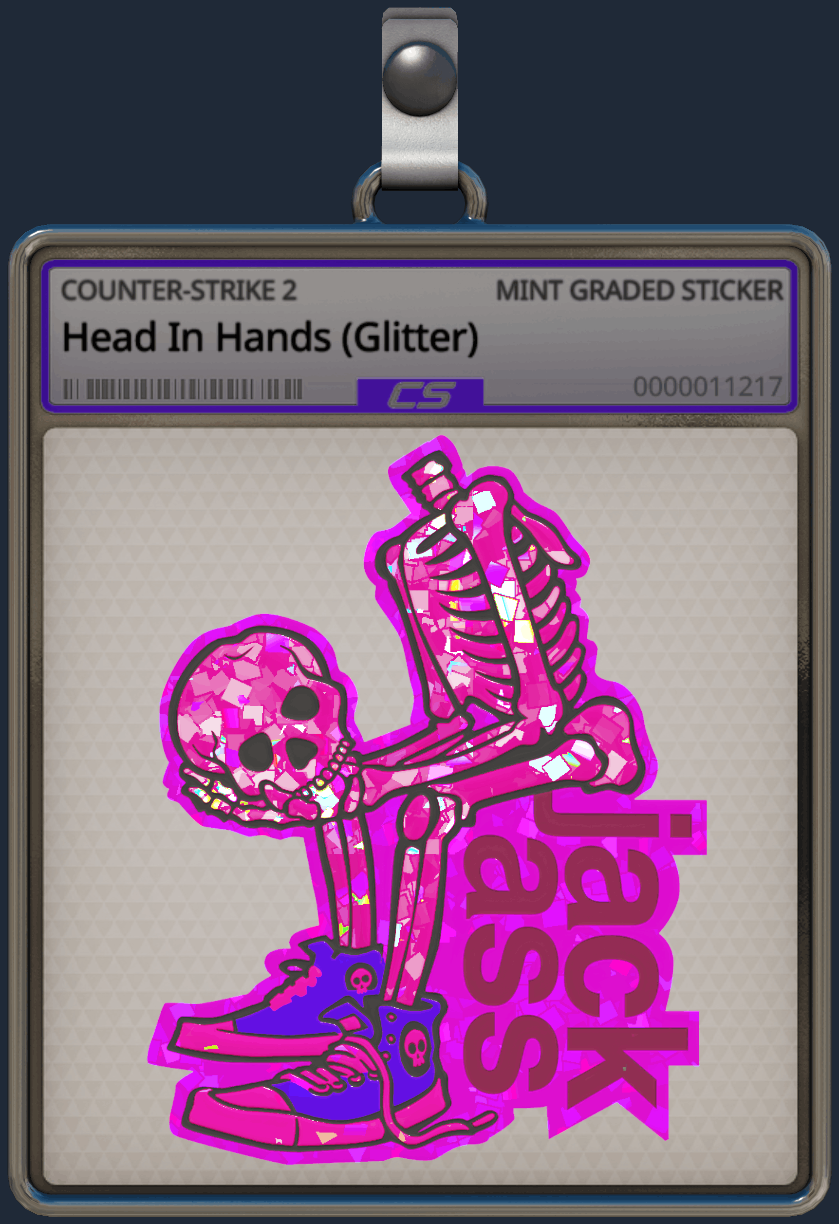 Sticker | Head In Hands (Glitter) Image