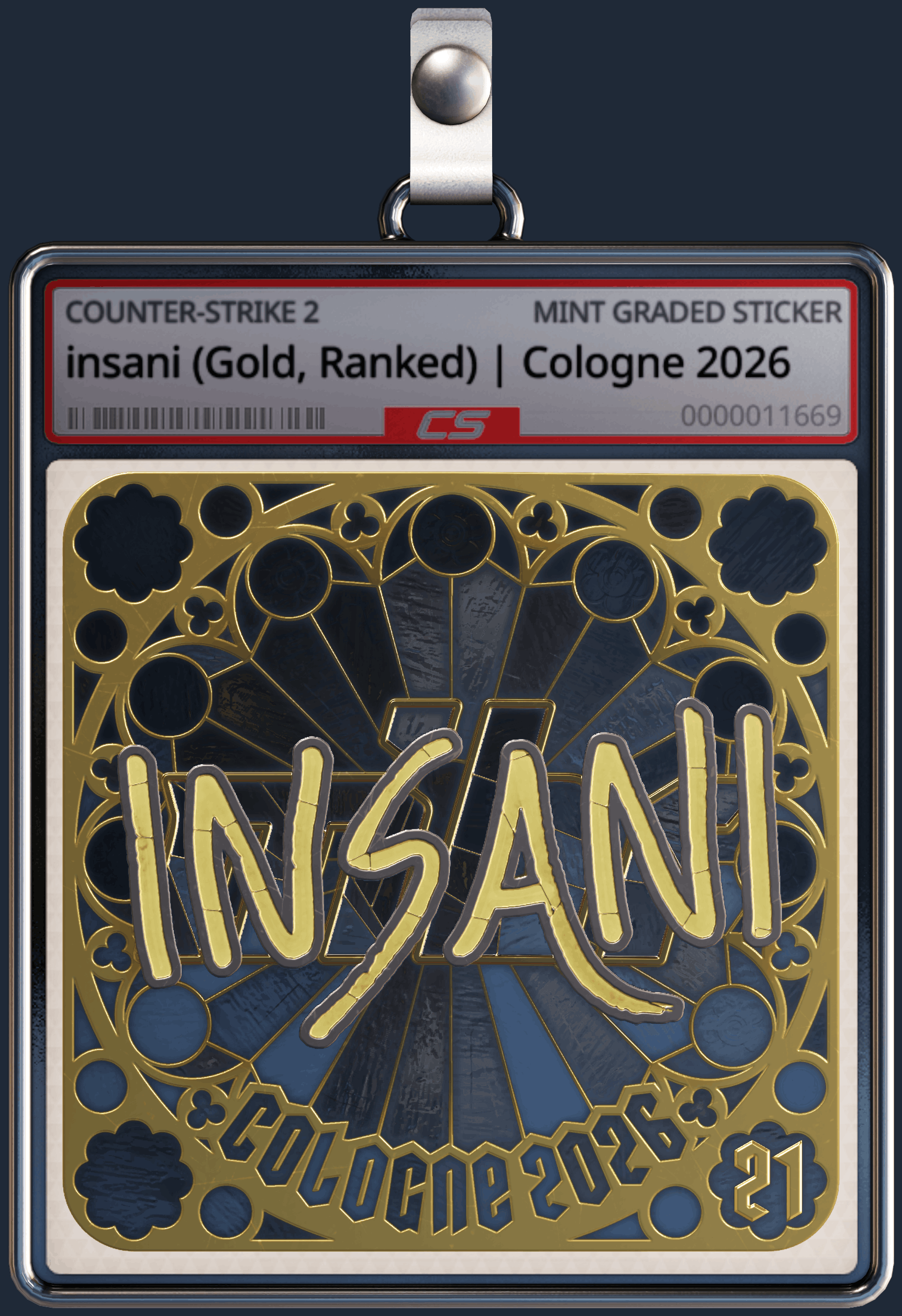 Sticker | insani (Gold, Ranked) | Cologne 2026 Image