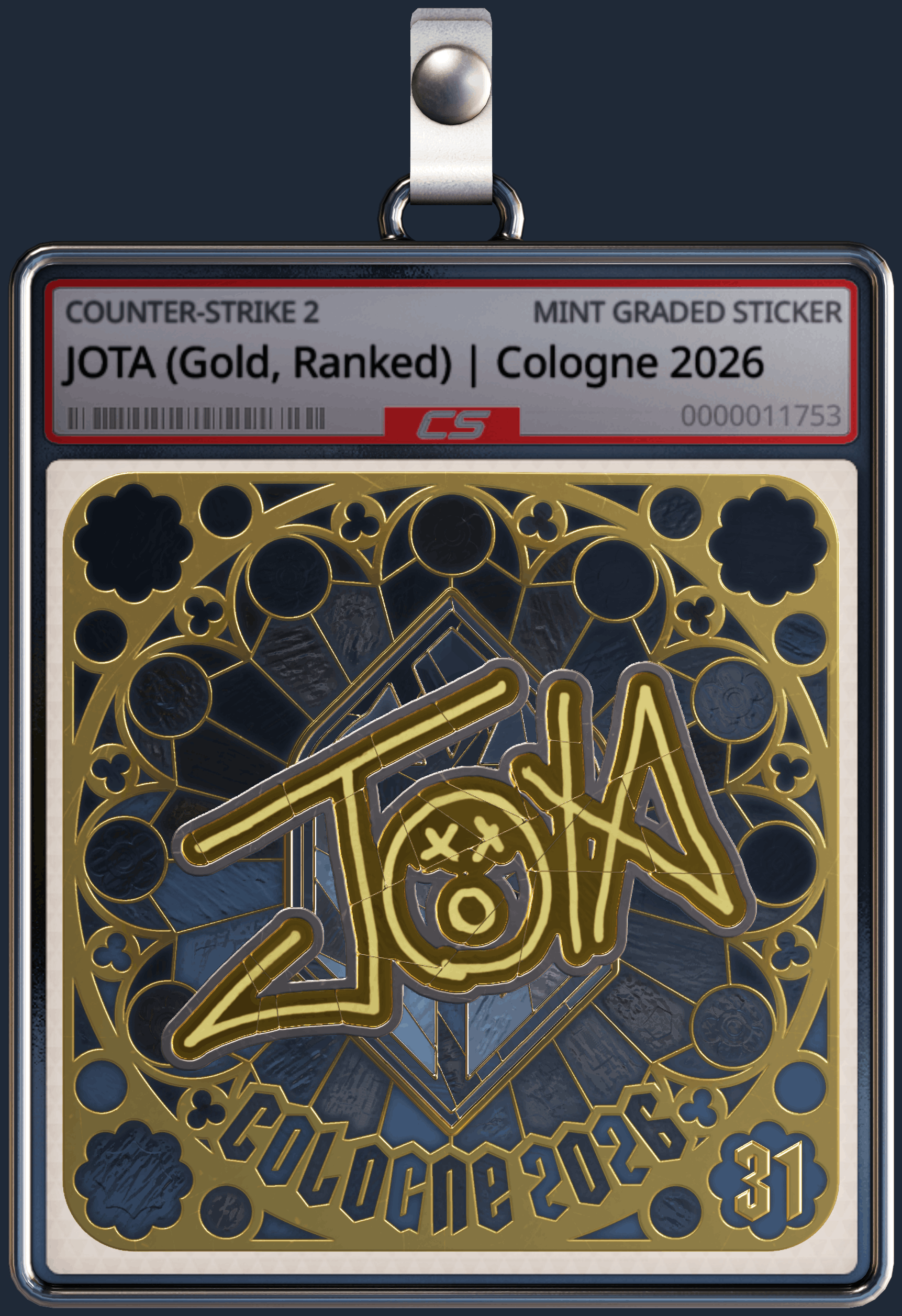 Sticker | JOTA (Gold, Ranked) | Cologne 2026 Image