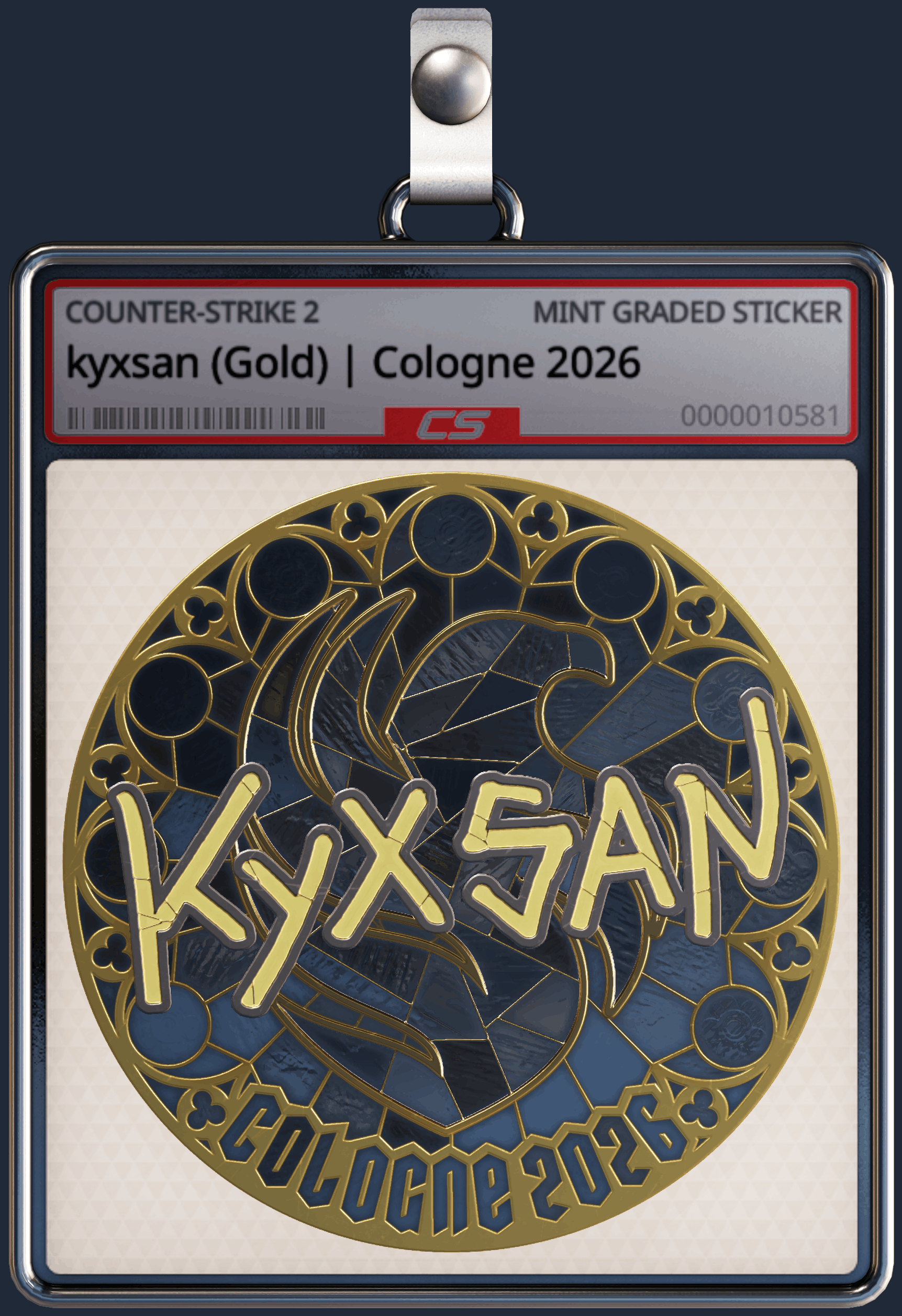Sticker | kyxsan (Gold) | Cologne 2026 Image