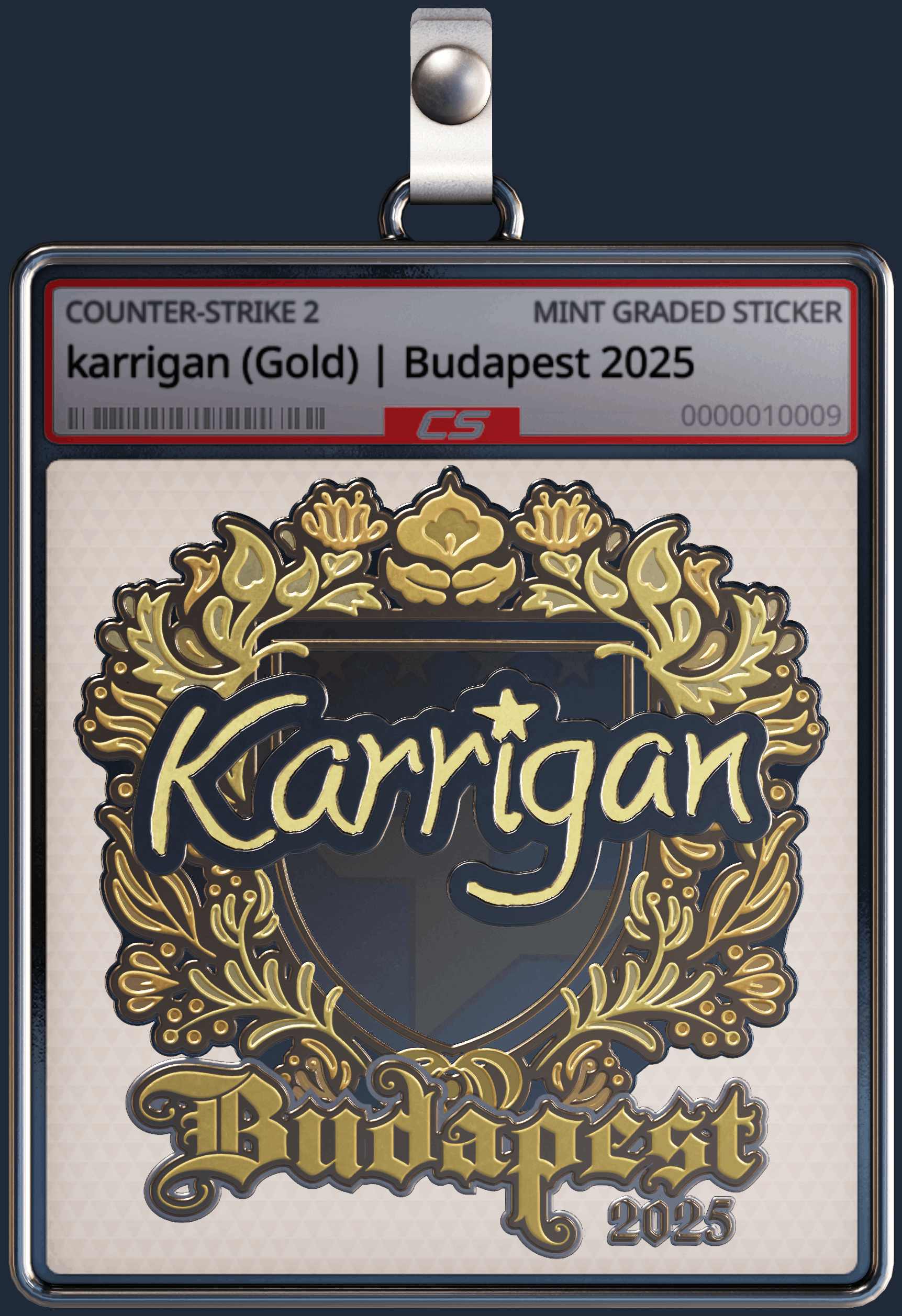 Sticker | karrigan (Gold) | Budapest 2025 Image