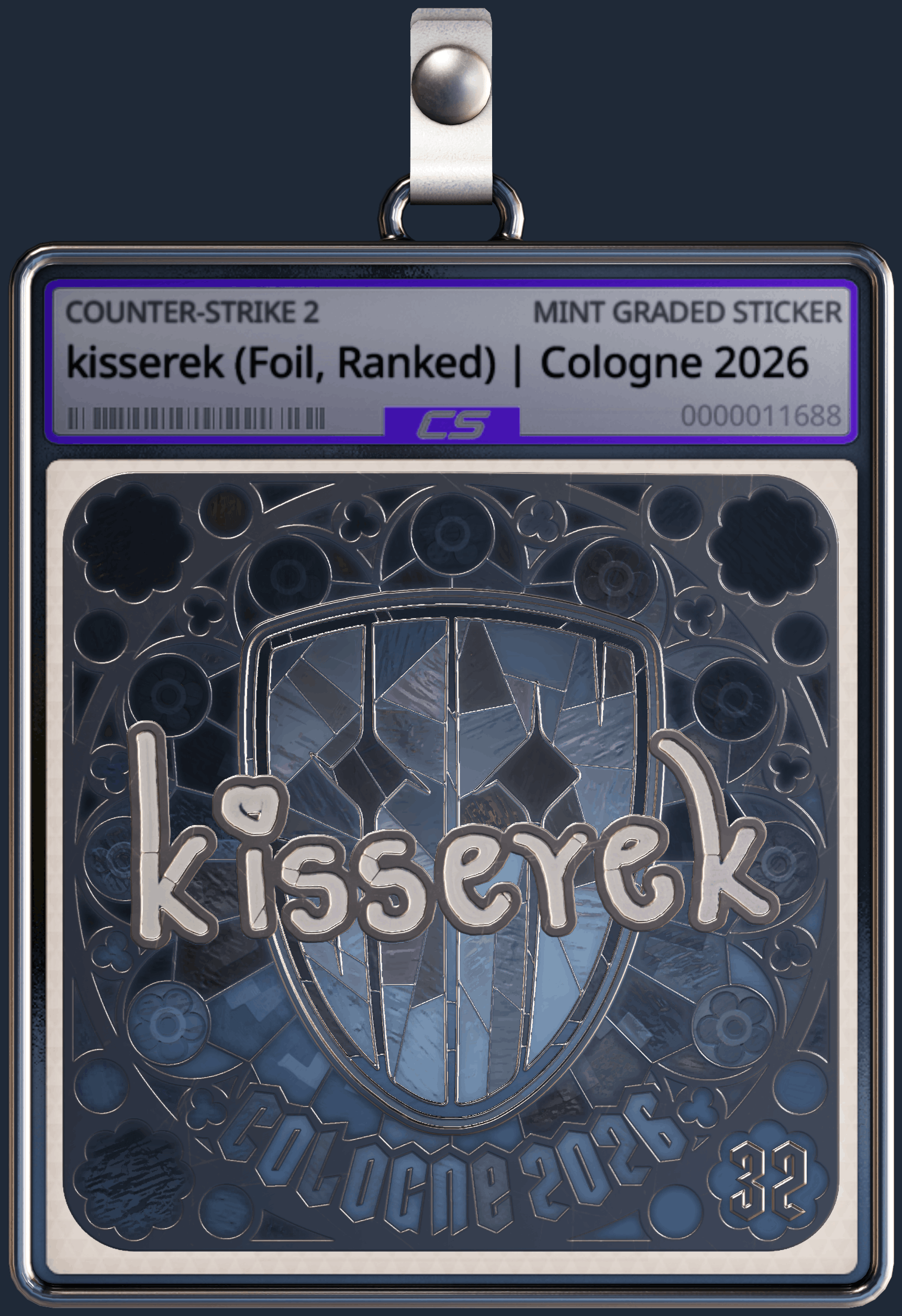 Sticker | kisserek (Foil, Ranked) | Cologne 2026 Image