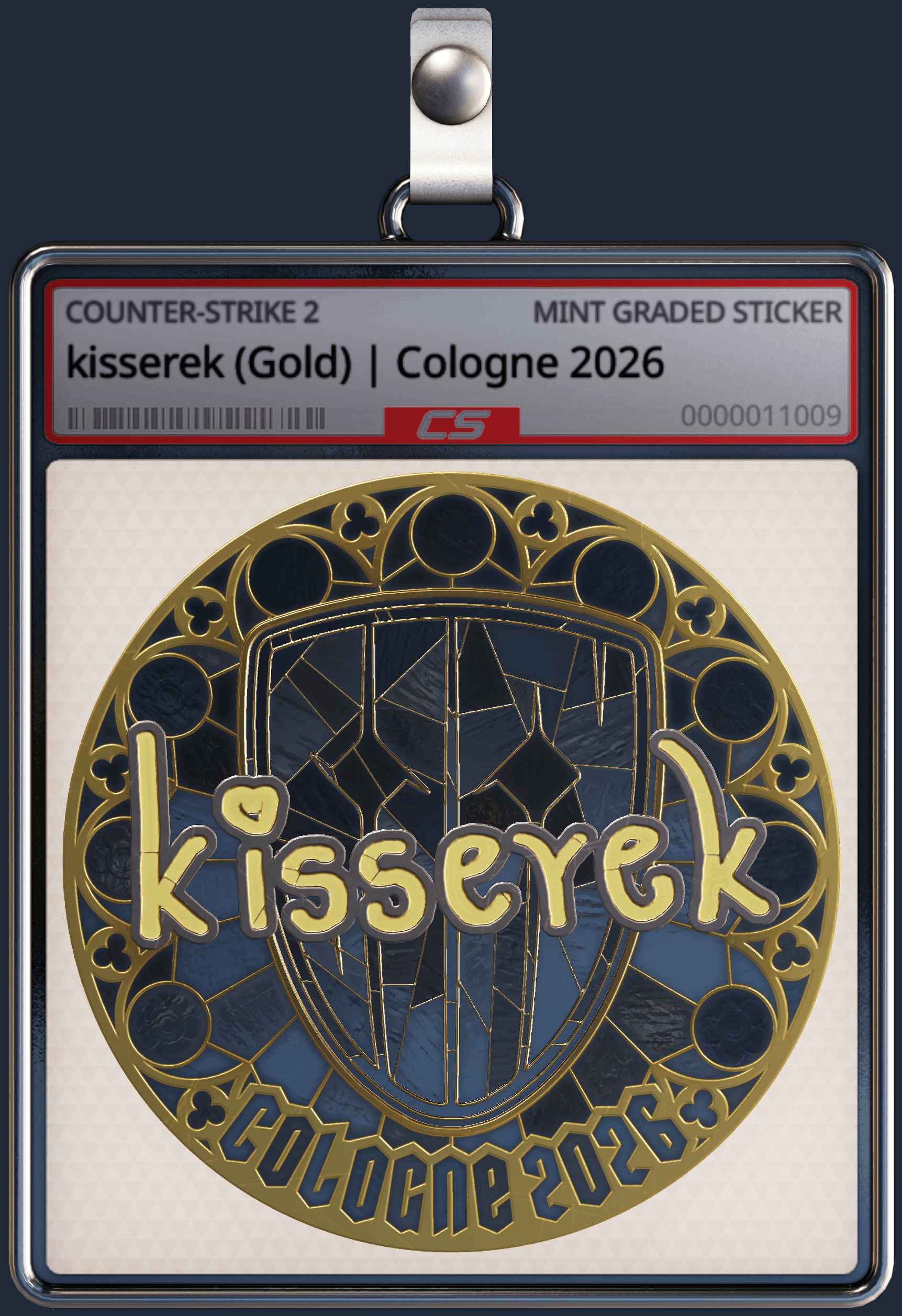 Sticker | kisserek (Gold) | Cologne 2026 Image