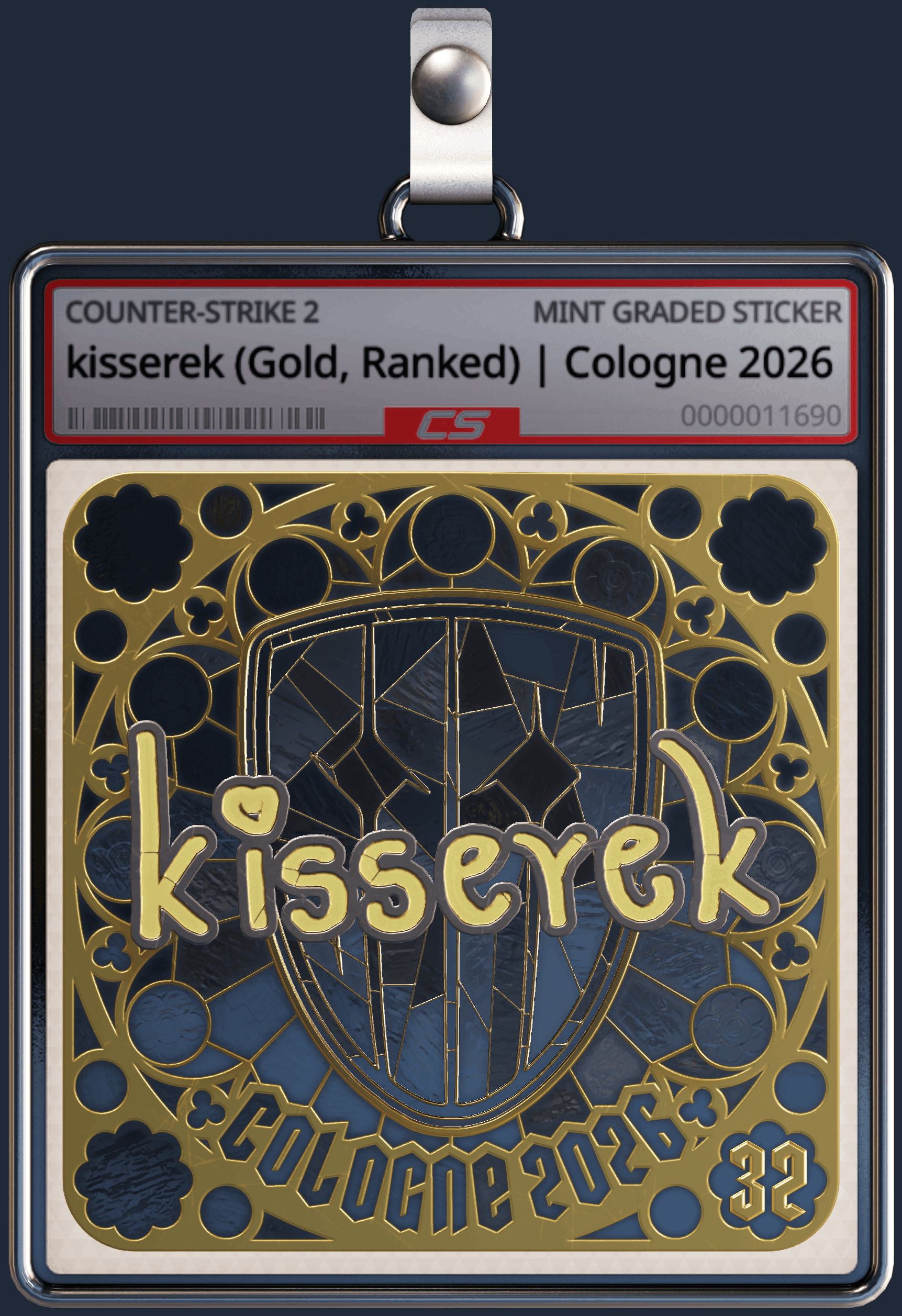 Sticker | kisserek (Gold, Ranked) | Cologne 2026 Image